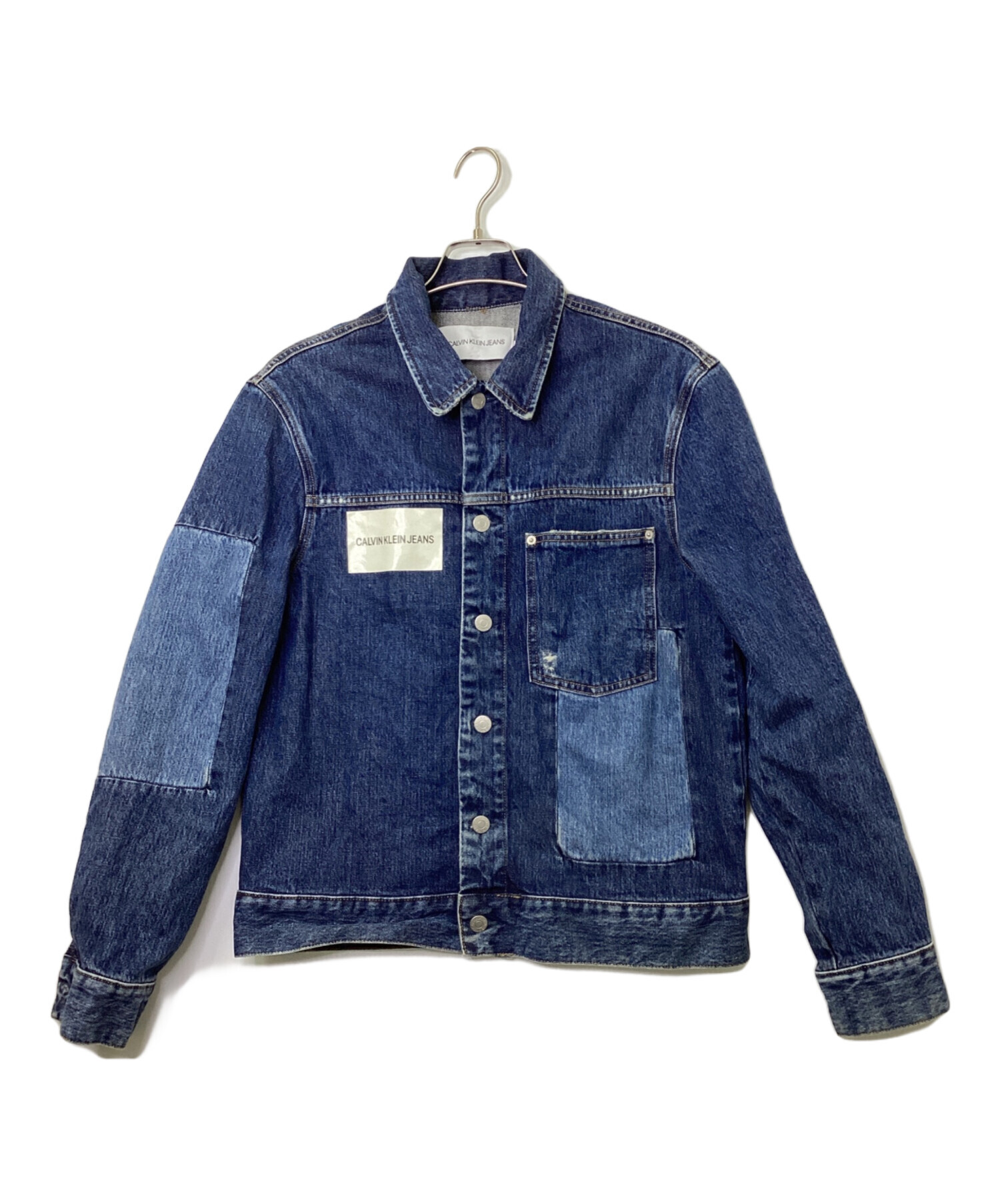 中古・古着通販】Calvin Klein Jeans (カルバンクラインジーンズ) パッチワークデニムトラッカージャケット インディゴ  サイズ:M｜ブランド・古着通販 トレファク公式【TREFAC FASHION】スマホサイト