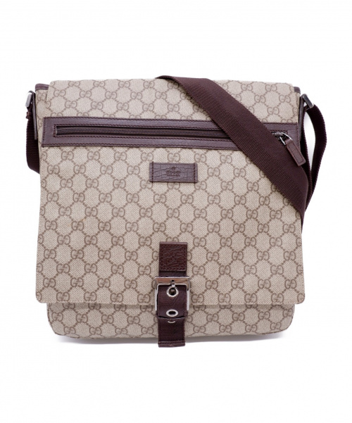 【中古・古着通販】GUCCI (グッチ) メッセンジャーバッグ ベージュ