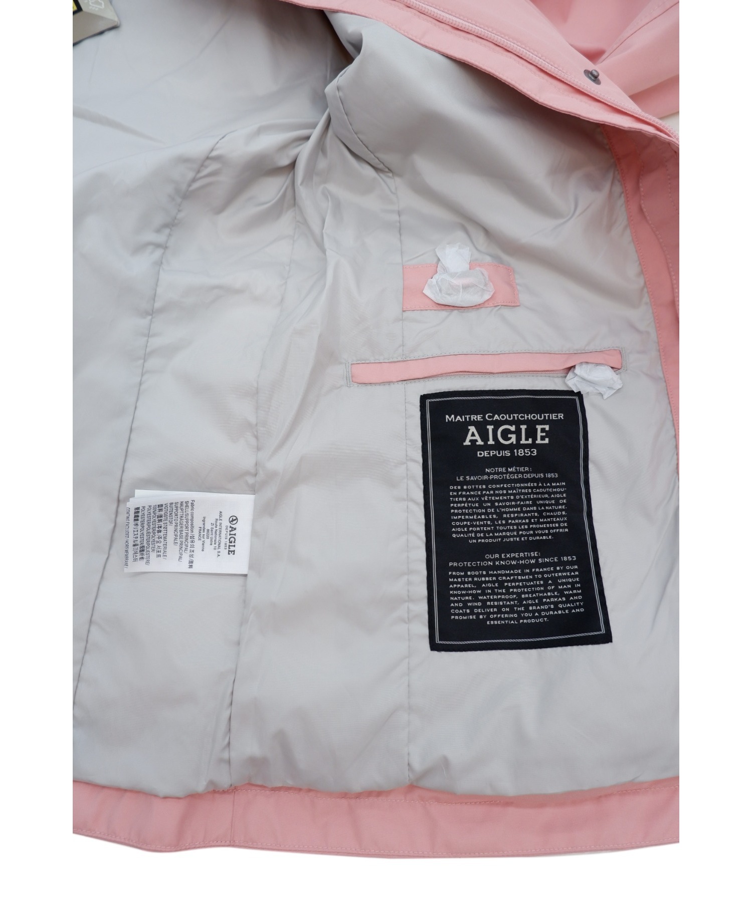 AIGLE (エーグル) マウンテンパーカー ピンク サイズ:38 GORE-TEX