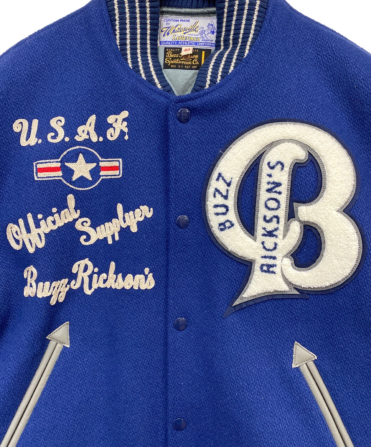 BUZZ RICKSON’S (バズリクソンズ) スタジャン ブルー×グレー サイズ:40