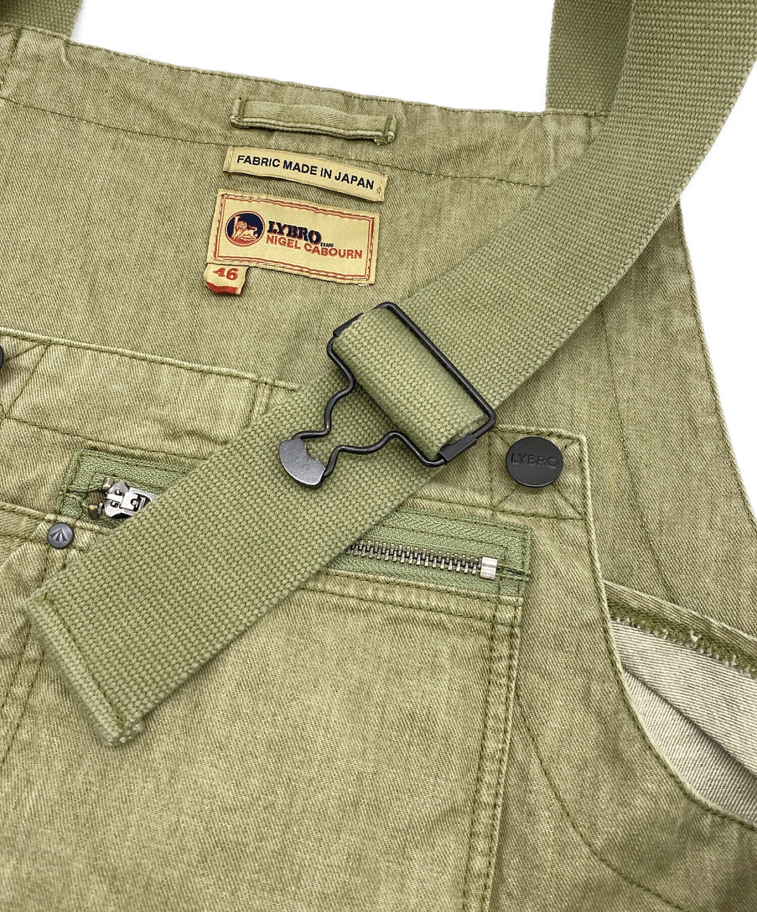 NIGEL CABOURN (ナイジェルケーボン) オーバーオール　FACTORY DUNGAREE オリーブ サイズ:46