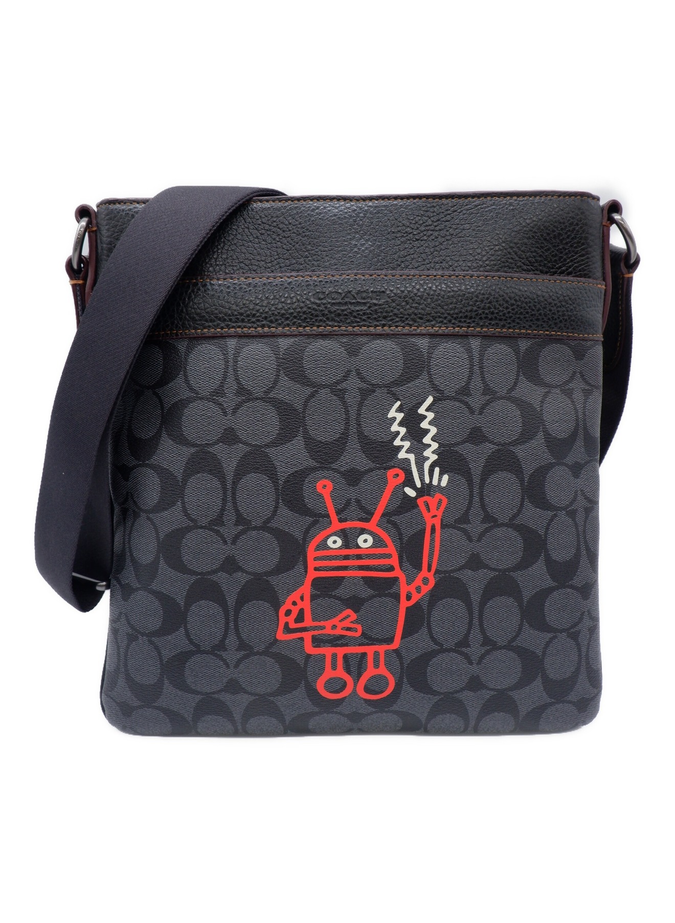 COACH×keith haring (コーチ×キース・ヘリング) ショルダーバッグ ブラック