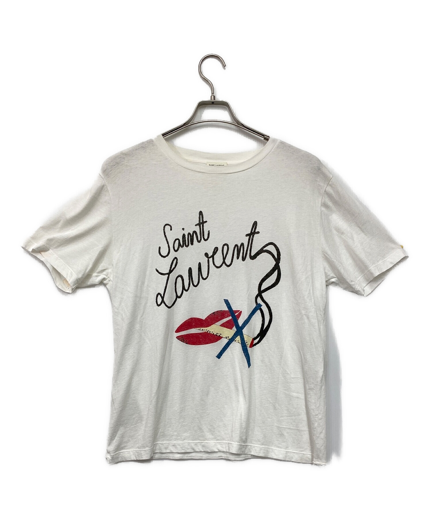 Saint Laurent Paris (サンローランパリ) Tシャツ ホワイト サイズ:Ｓ
