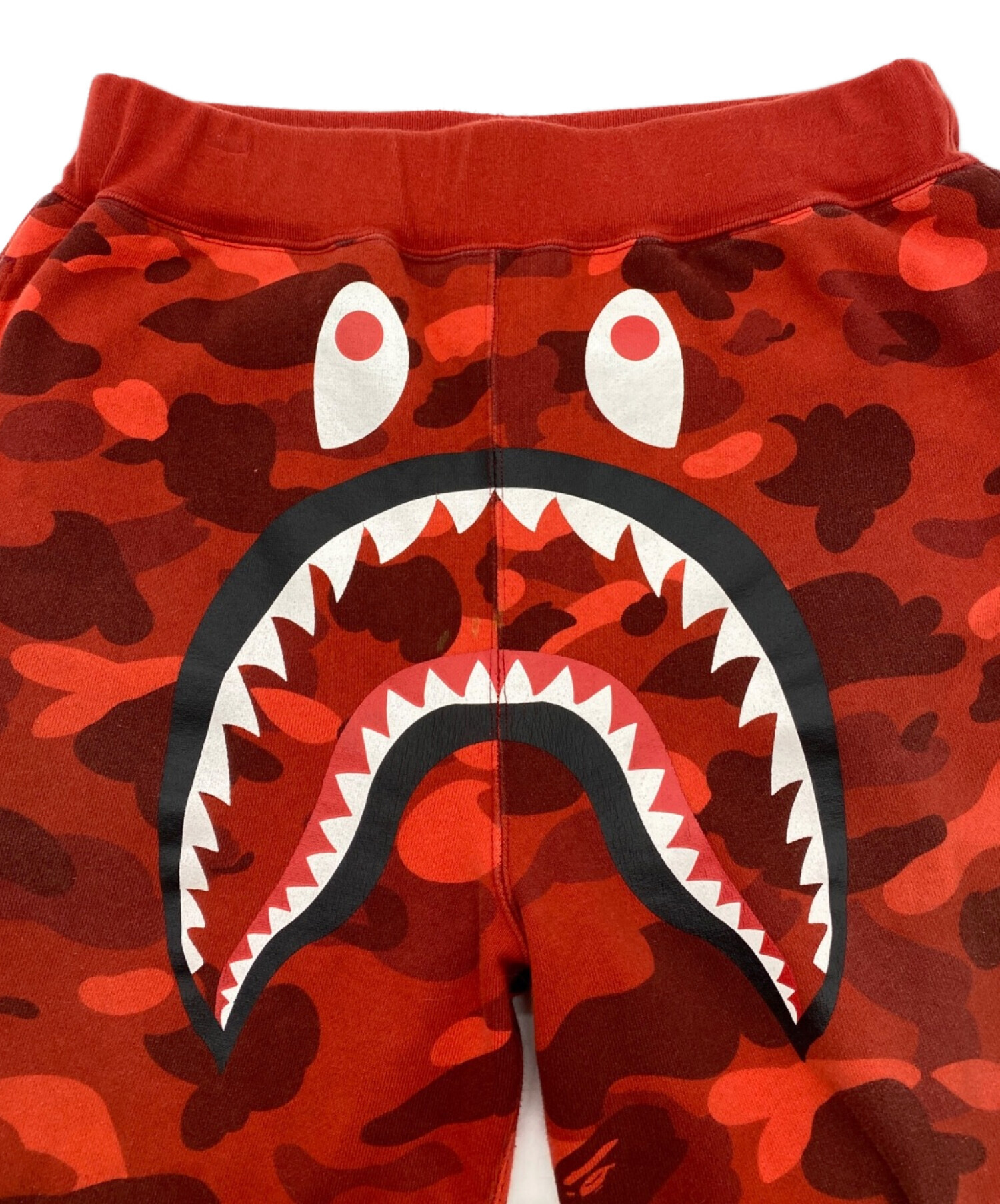 驚きの価格 A BATHING APE シャーク スウェットパンツ レッド 新品