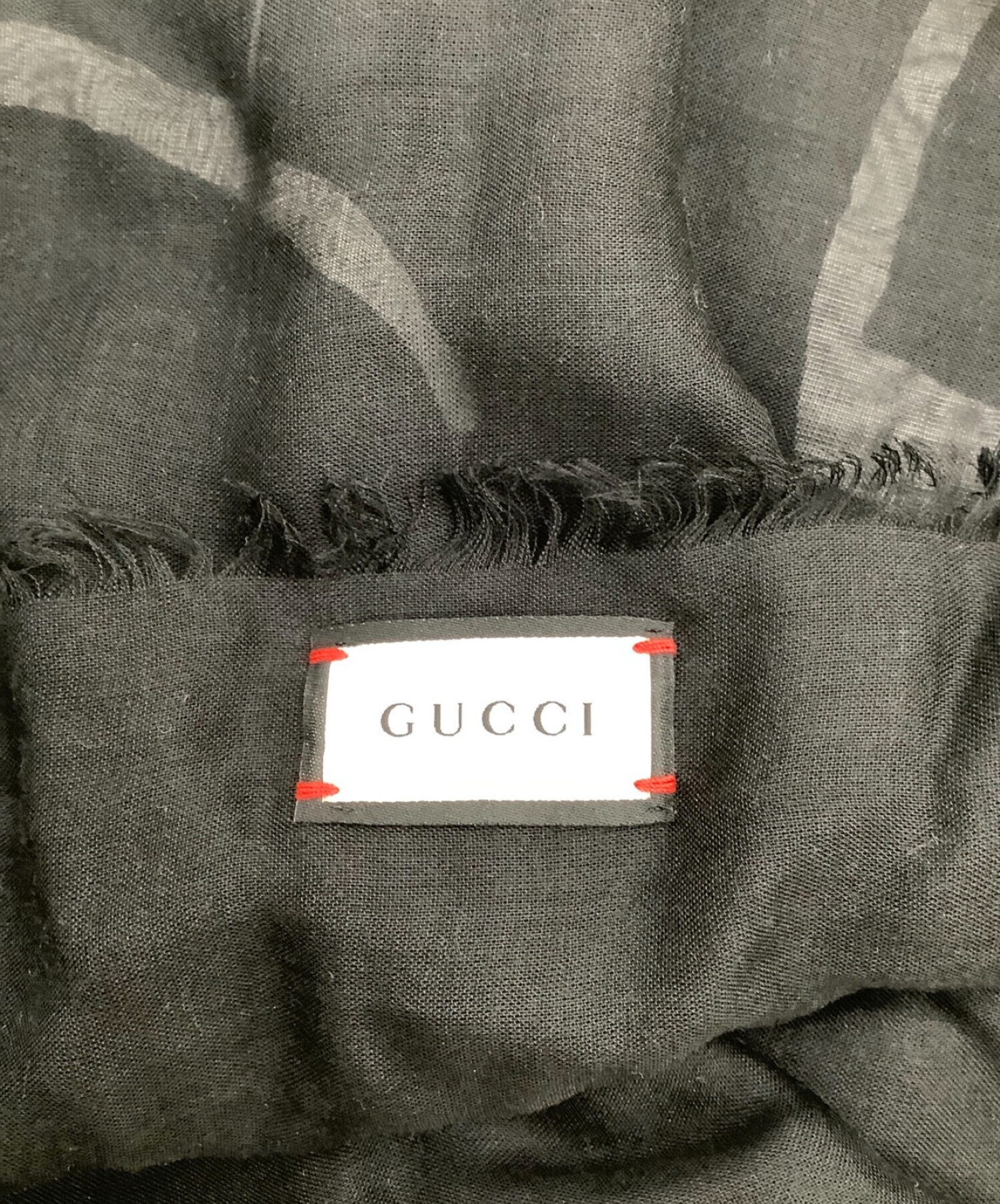 中古・古着通販】GUCCI (グッチ) スカーフ ブラック｜ブランド・古着