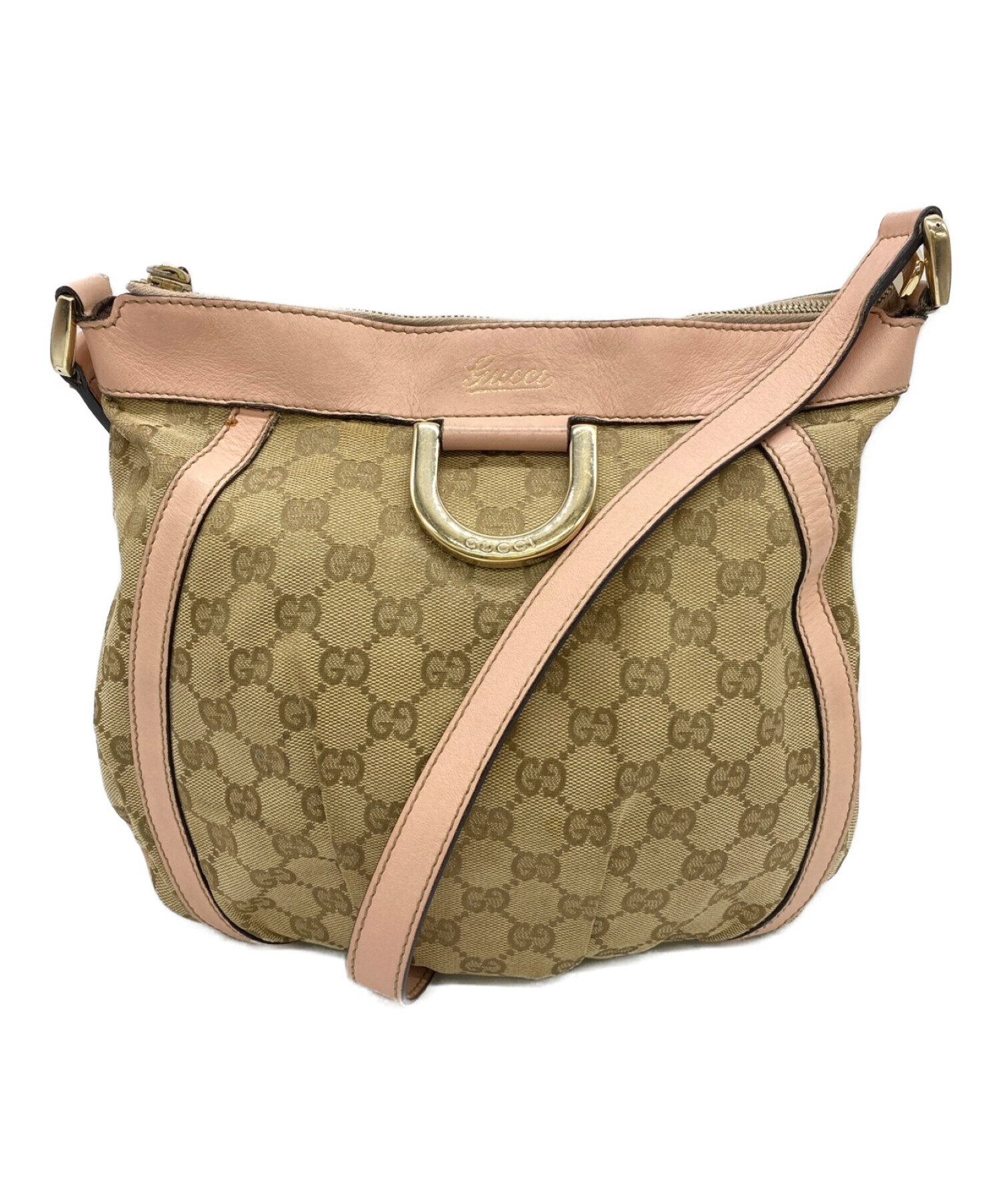 中古・古着通販】GUCCI (グッチ) ショルダーバッグ ベージュ×ピンク