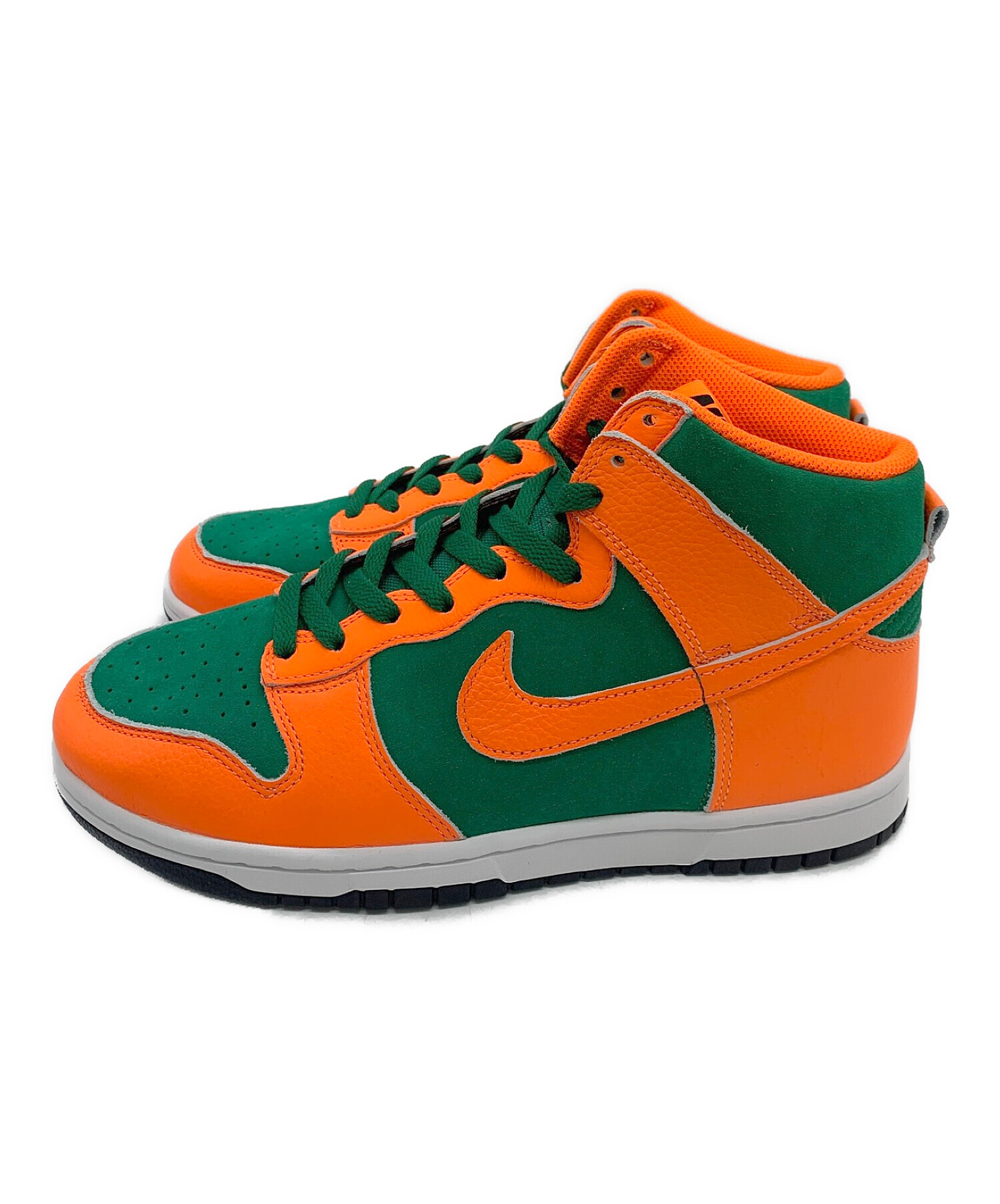 NIKE BY YOU (ナイキ) DUNK HIGH オレンジ×グリーン サイズ:US8.5