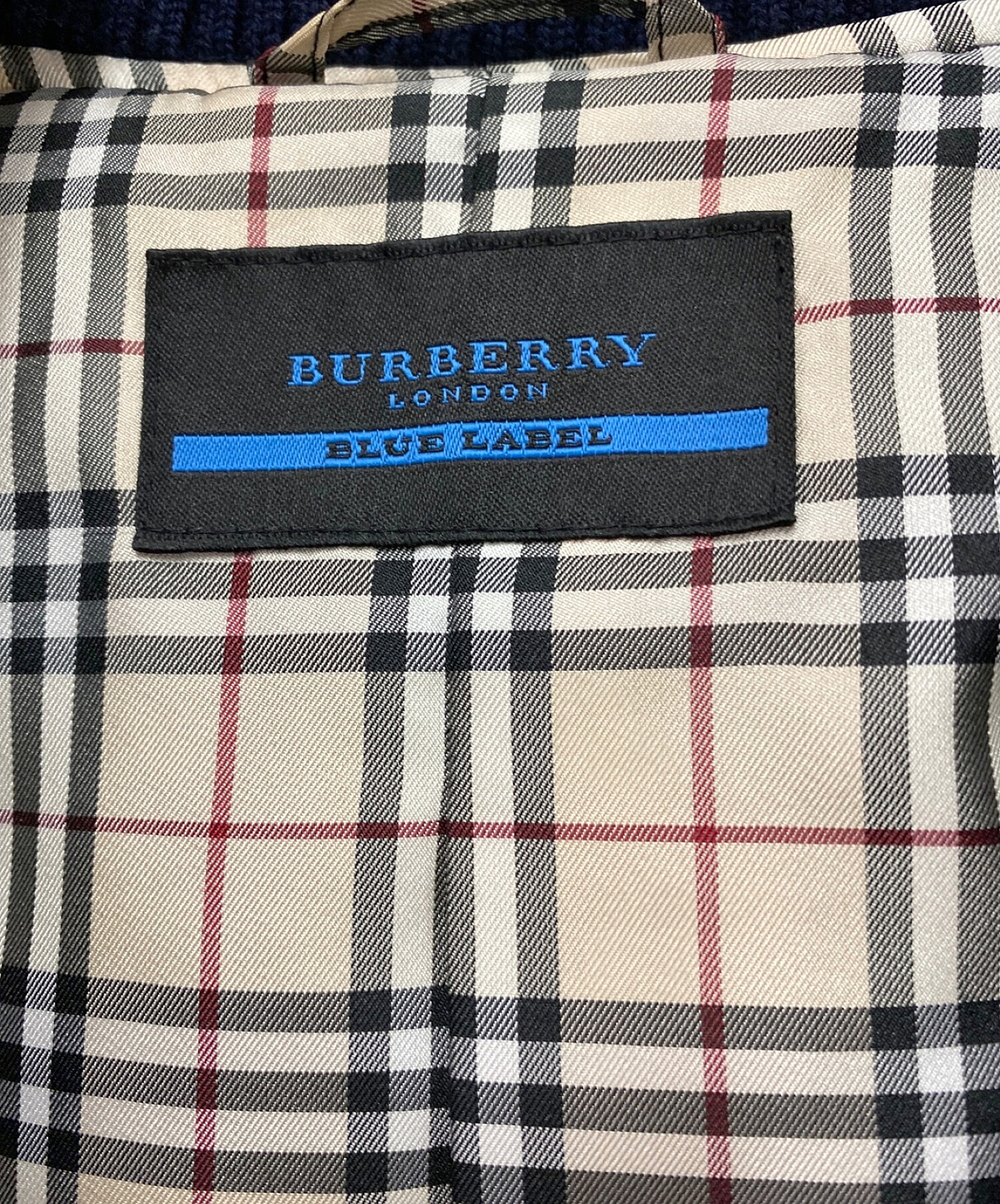 BURBERRY BLUE LABEL (バーバリーブルーレーベル) スタジャン ネイビー サイズ:L