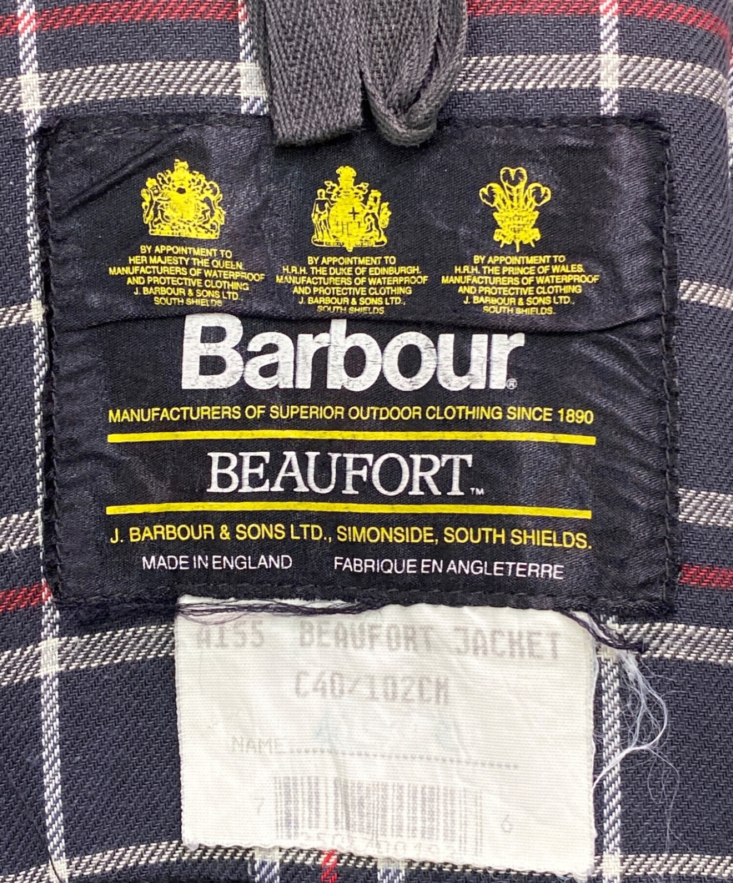 Barbour (バブアー) ビューフォートオイルドハンティングジャケット グレー サイズ:Ｃ４０／１０２ＣＭ