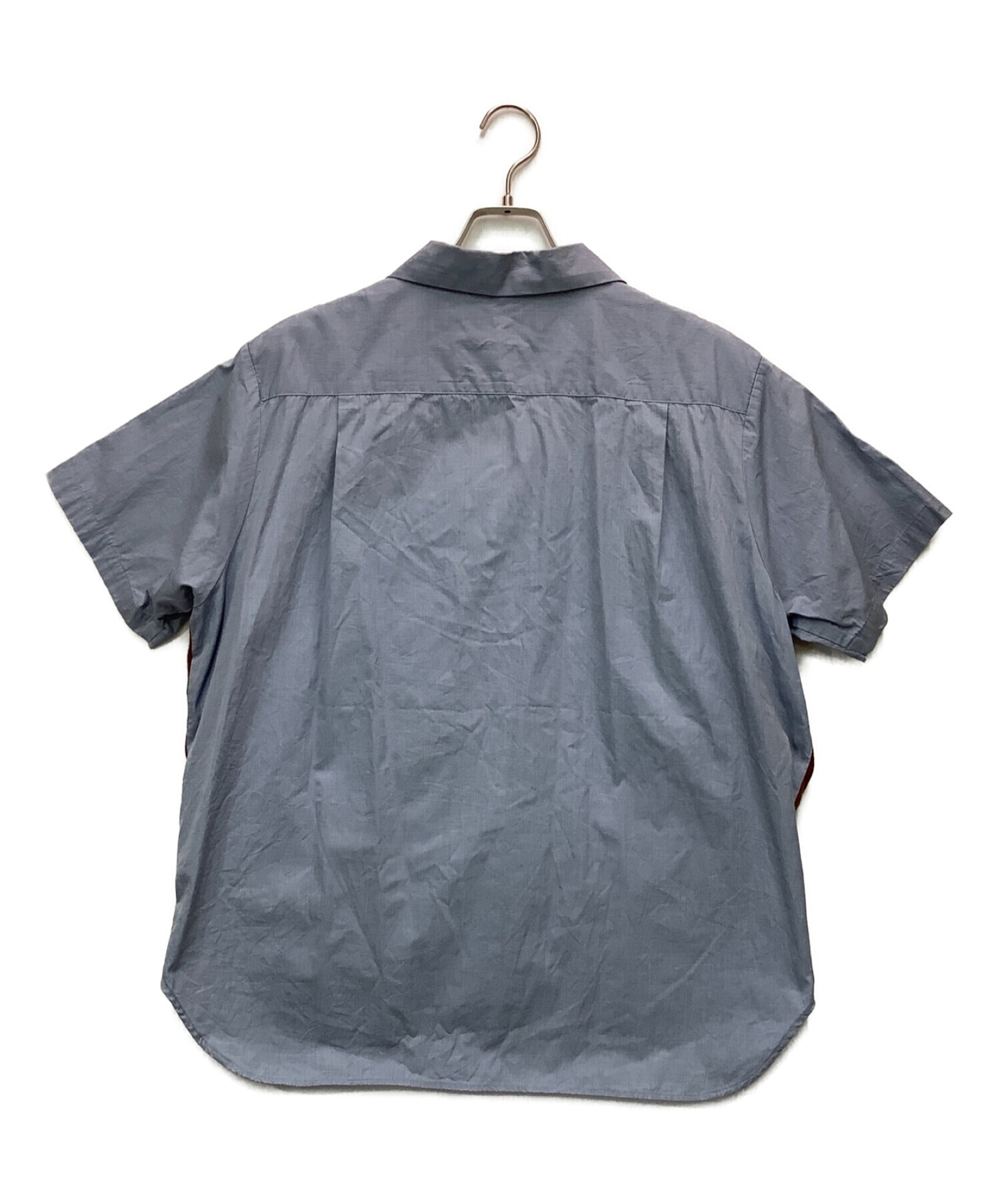 中古・古着通販】TTT MSW (ティー) Knit vest docking shirt ブルー