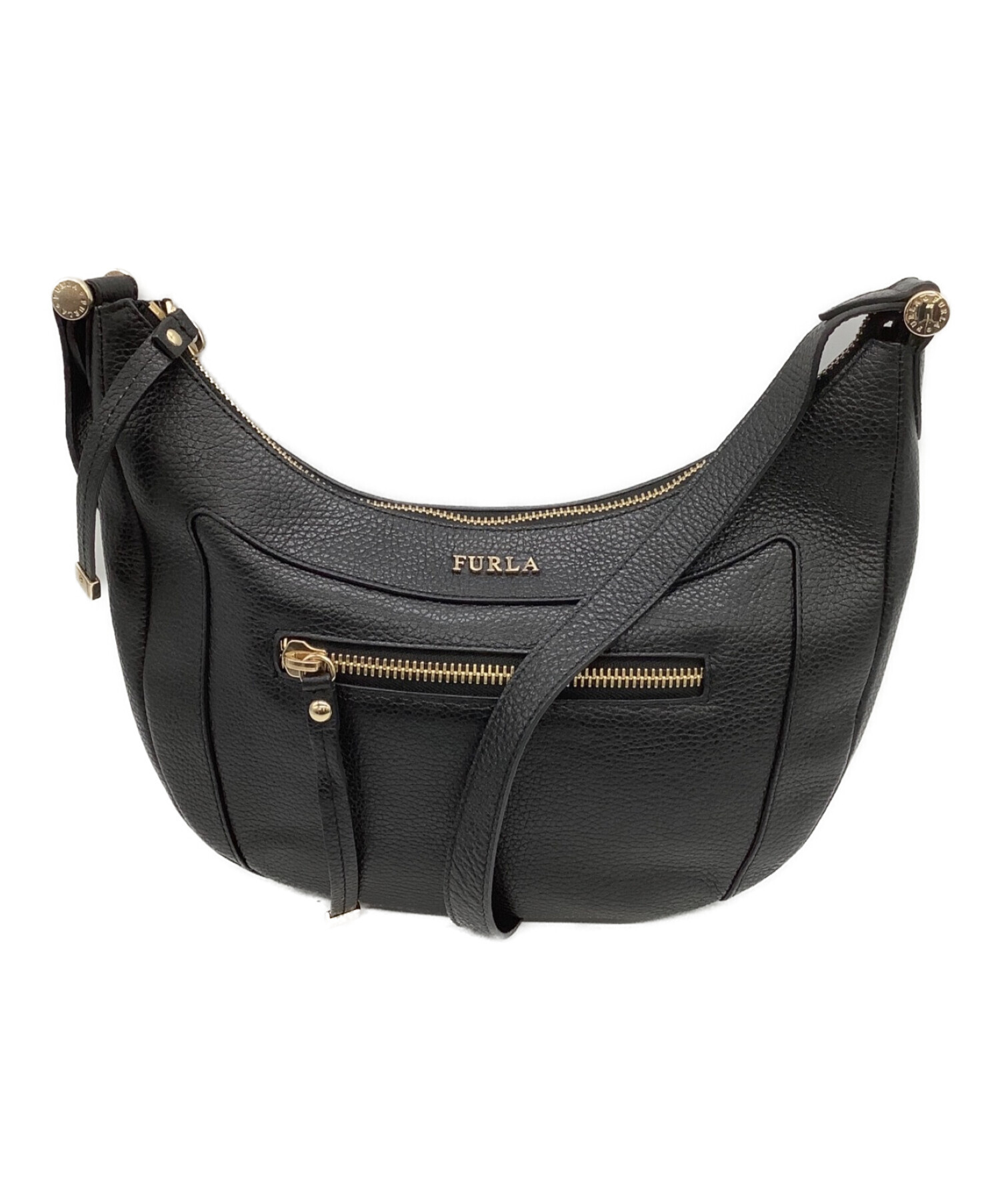 中古・古着通販】FURLA (フルラ) ショルダーバッグ ブラック｜ブランド