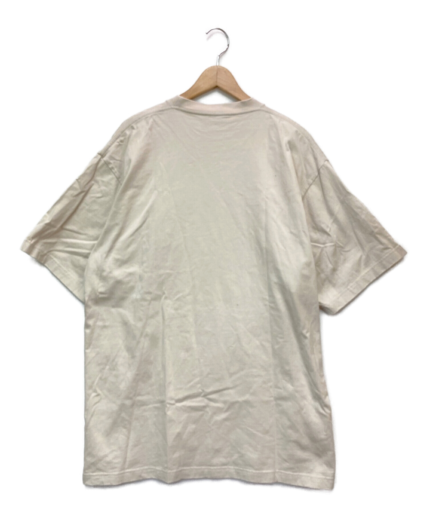 BALENCIAGA (バレンシアガ) ファッションウィークフラットグラウンドTシャツ ベージュ サイズ:XS