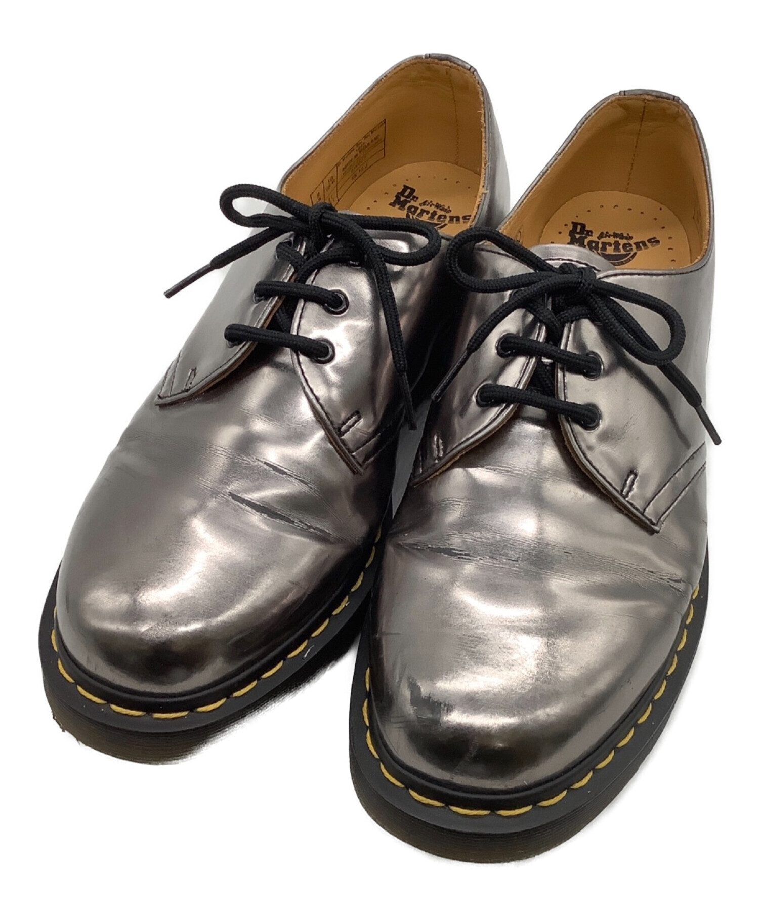 Dr.Martens ドクターマーチン 3ホール シルバー - ローファー/革靴