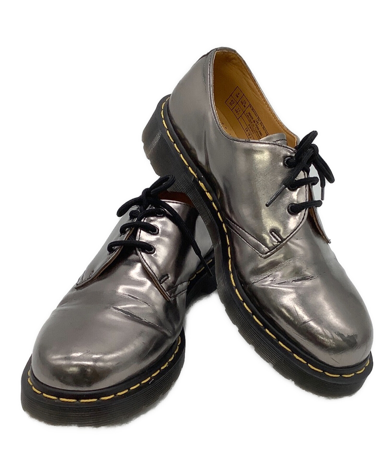 Dr.Martens ドクターマーチン 3ホール シルバー - ローファー/革靴