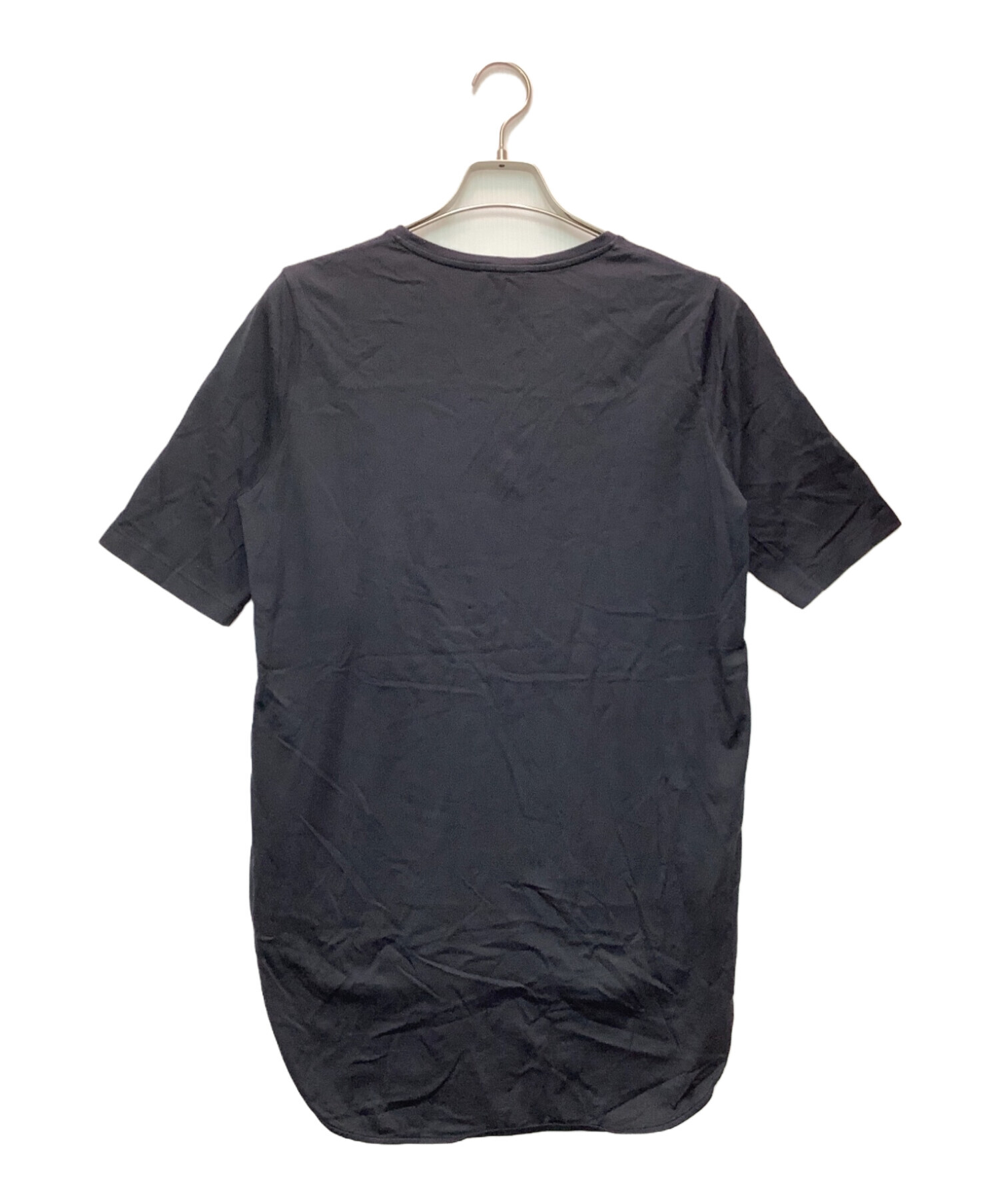 中古・古着通販】ATON (エイトン) SUVIN ROUND HEM Tシャツ ネイビー