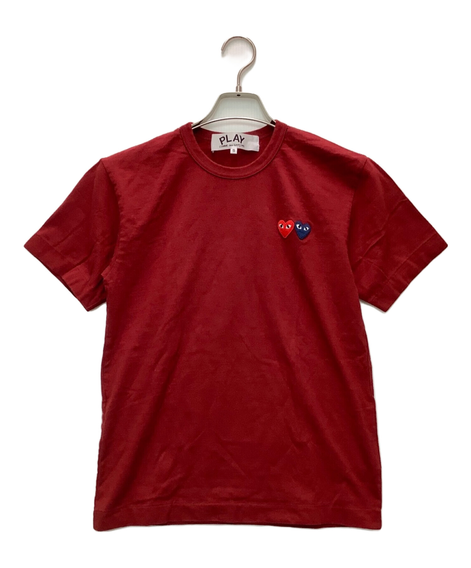 PLAY COMME des GARCONS (プレイ コムデギャルソン) Tシャツ レッド サイズ:Ｓ