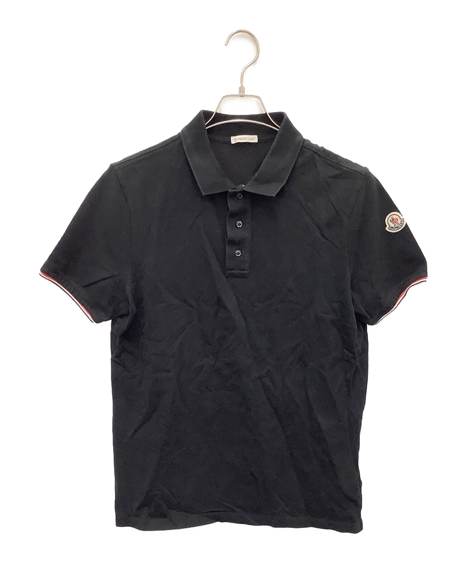 中古・古着通販】MONCLER (モンクレール) ポロシャツ ブラック サイズ:Ｍ｜ブランド・古着通販 トレファク公式【TREFAC  FASHION】スマホサイト