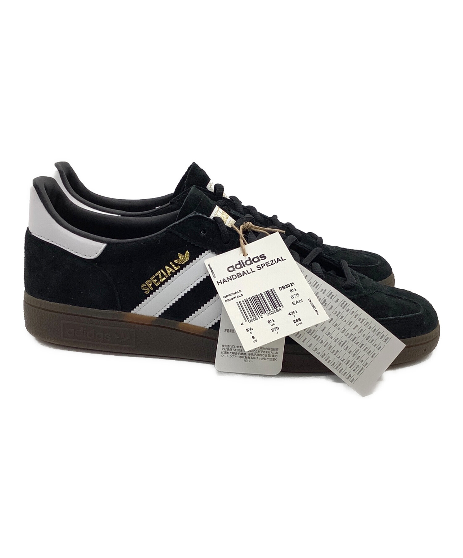 中古・古着通販】adidas (アディダス) HANDBALL SPEZIAL（ハンドボール スペツィアル） ブラック サイズ:27cm｜ブランド・古着通販  トレファク公式【TREFAC FASHION】スマホサイト