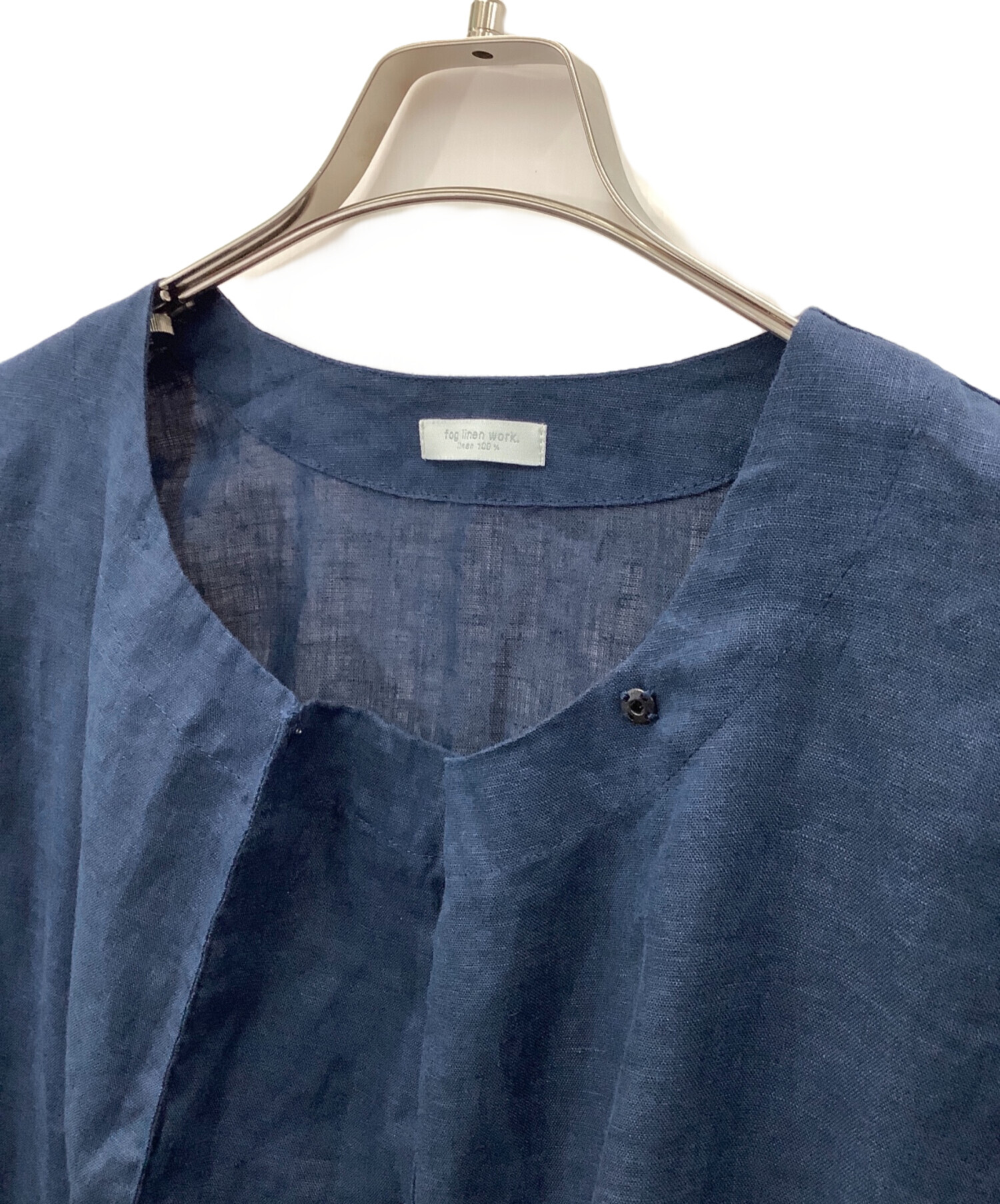 中古・古着通販】fog linen work (フォグリネンワーク) リネンワンピース ネイビー サイズ:FREE｜ブランド・古着通販  トレファク公式【TREFAC FASHION】スマホサイト