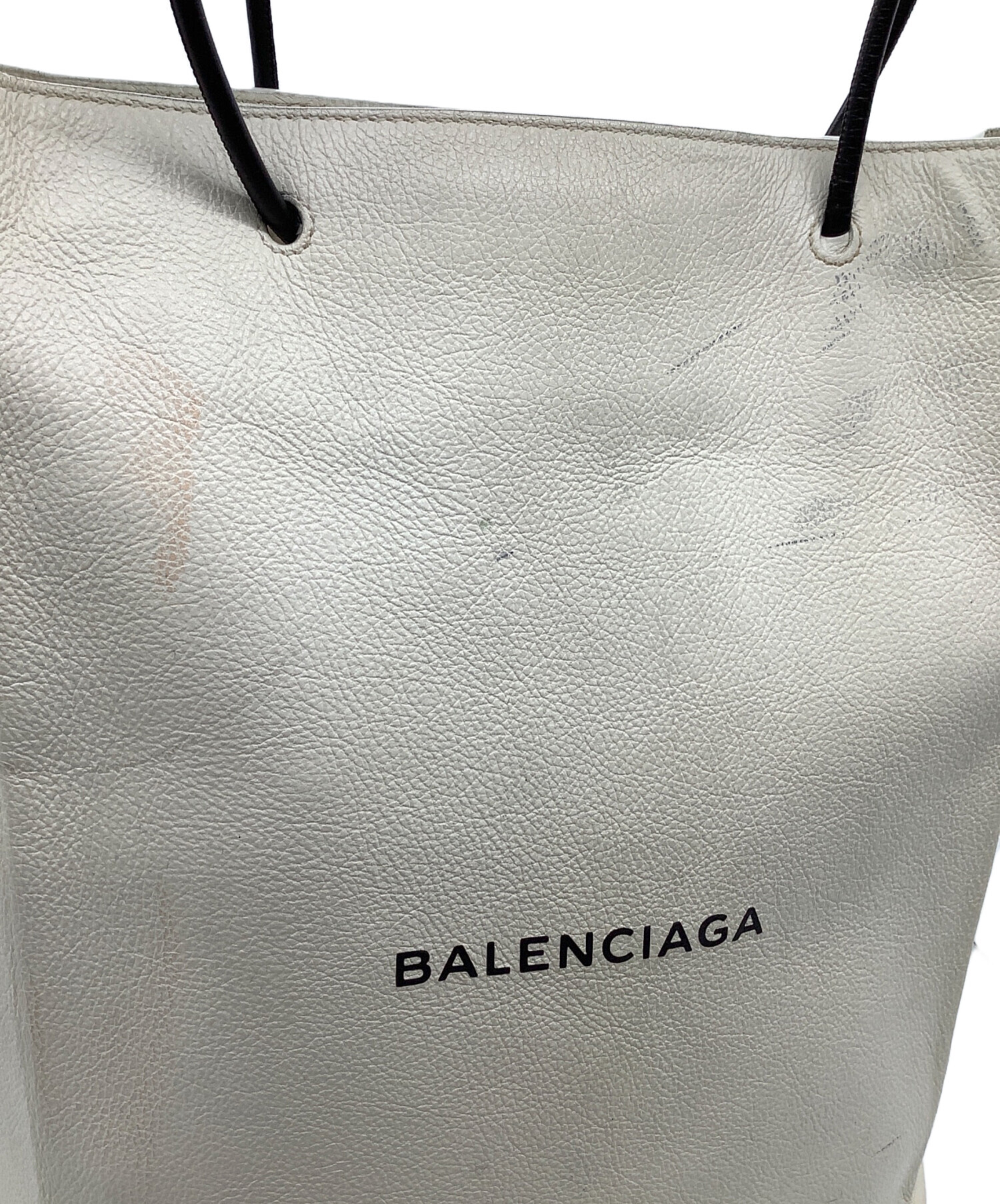 BALENCIAGA (バレンシアガ) ノースサウスショッピングトートバッグ アイボリー