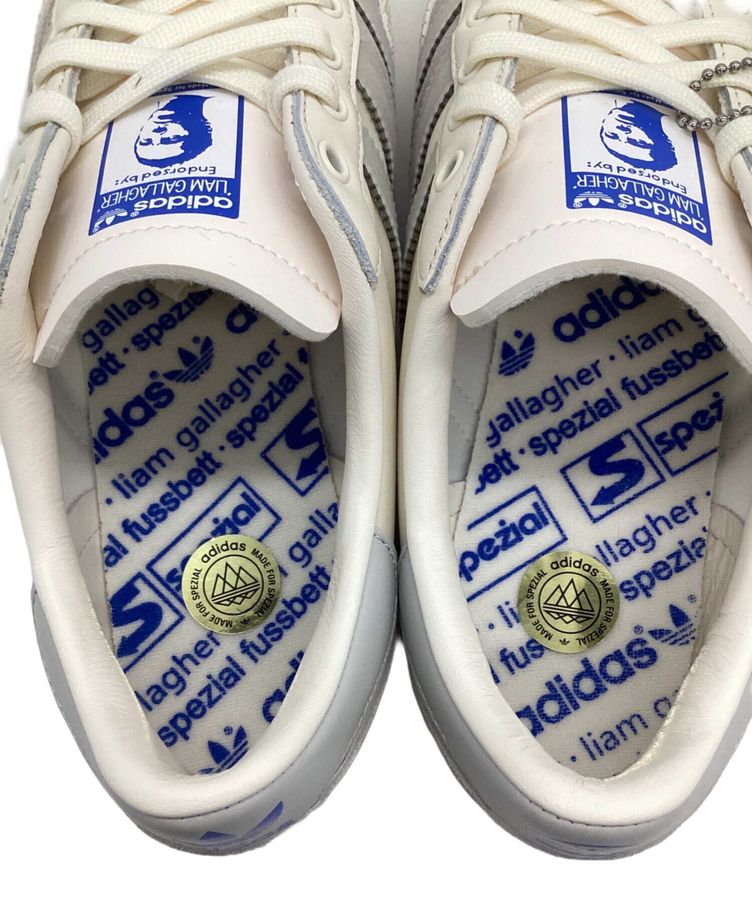 adidas (アディダス) Liam Gallagher×adidas LG2 SPZL（リアム・ギャラガー×アディダス エルジー2 スペツィアル）  ホワイト×ブルー サイズ:27cm 未使用品