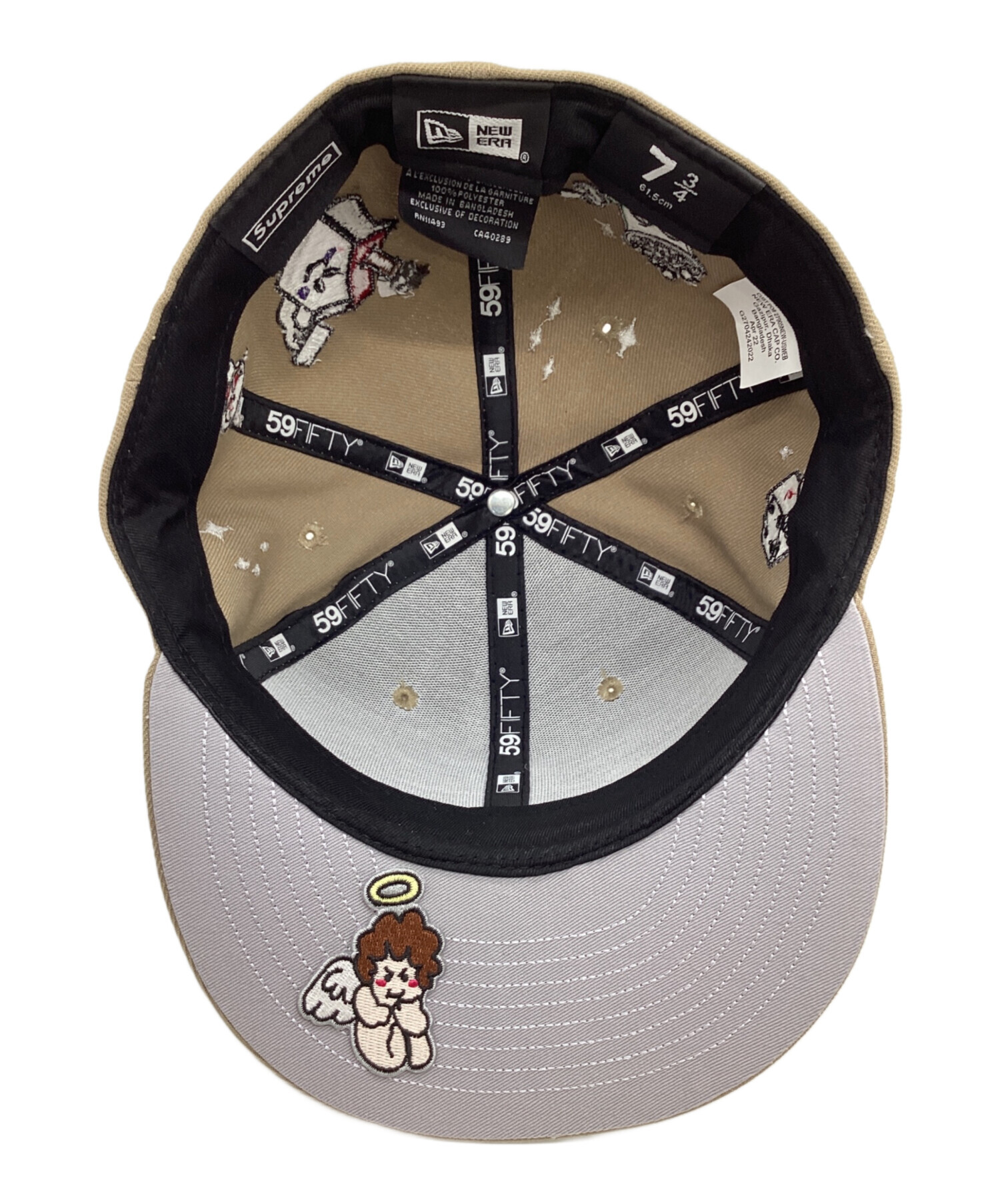 New Era (ニューエラ) SUPREME (シュプリーム) キャップ　59FIFTY（59フィフティー） ベージュ サイズ:7  3/4（61.5cm)