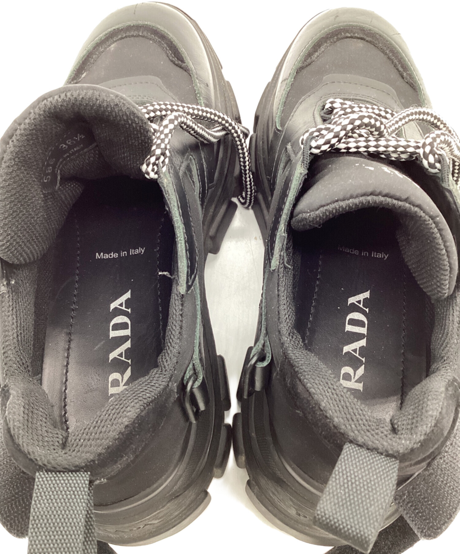 中古・古着通販】PRADA (プラダ) ペガサス スニーカー ブラック サイズ:36 1/2｜ブランド・古着通販 トレファク公式【TREFAC  FASHION】スマホサイト