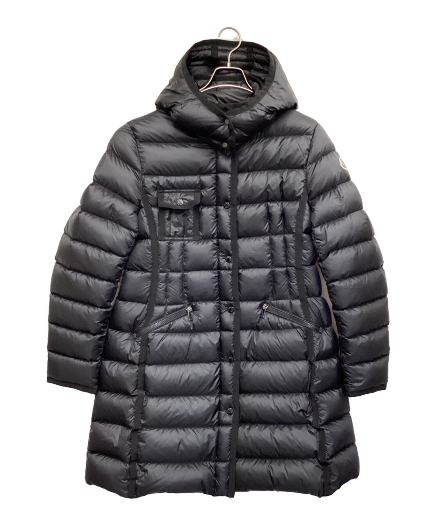 中古・古着通販】MONCLER (モンクレール) HERMINE GIUBBOTTO（エルミンヌ ジュボット）ロングダウンコート ブラック  サイズ:5｜ブランド・古着通販 トレファク公式【TREFAC FASHION】スマホサイト