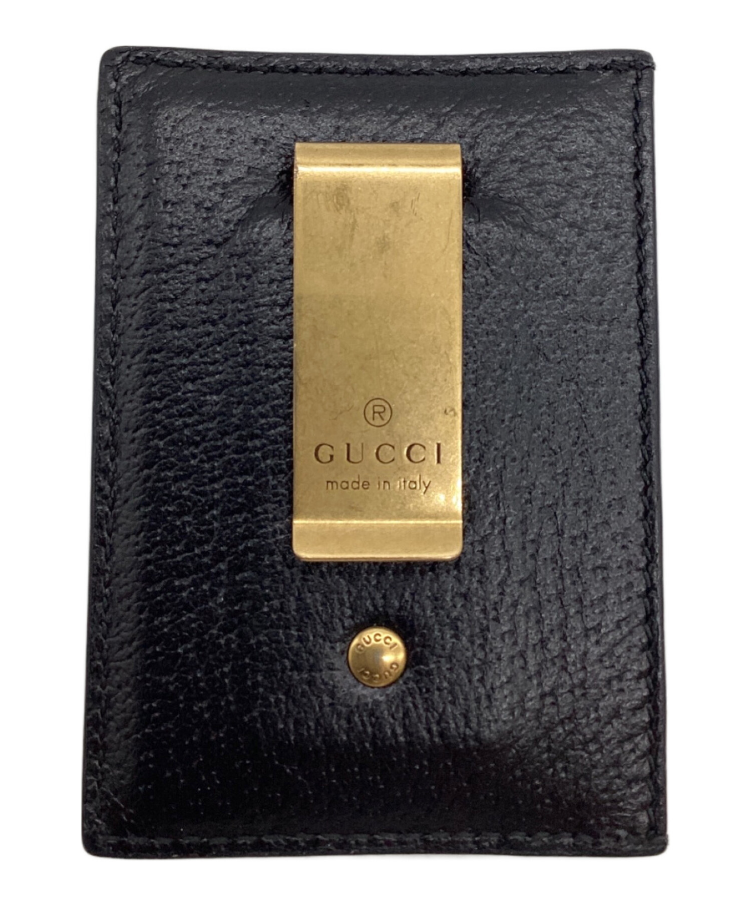 GUCCI (グッチ) GG MARMONT(ジージー マーモント）マネークリップ付きカードケース