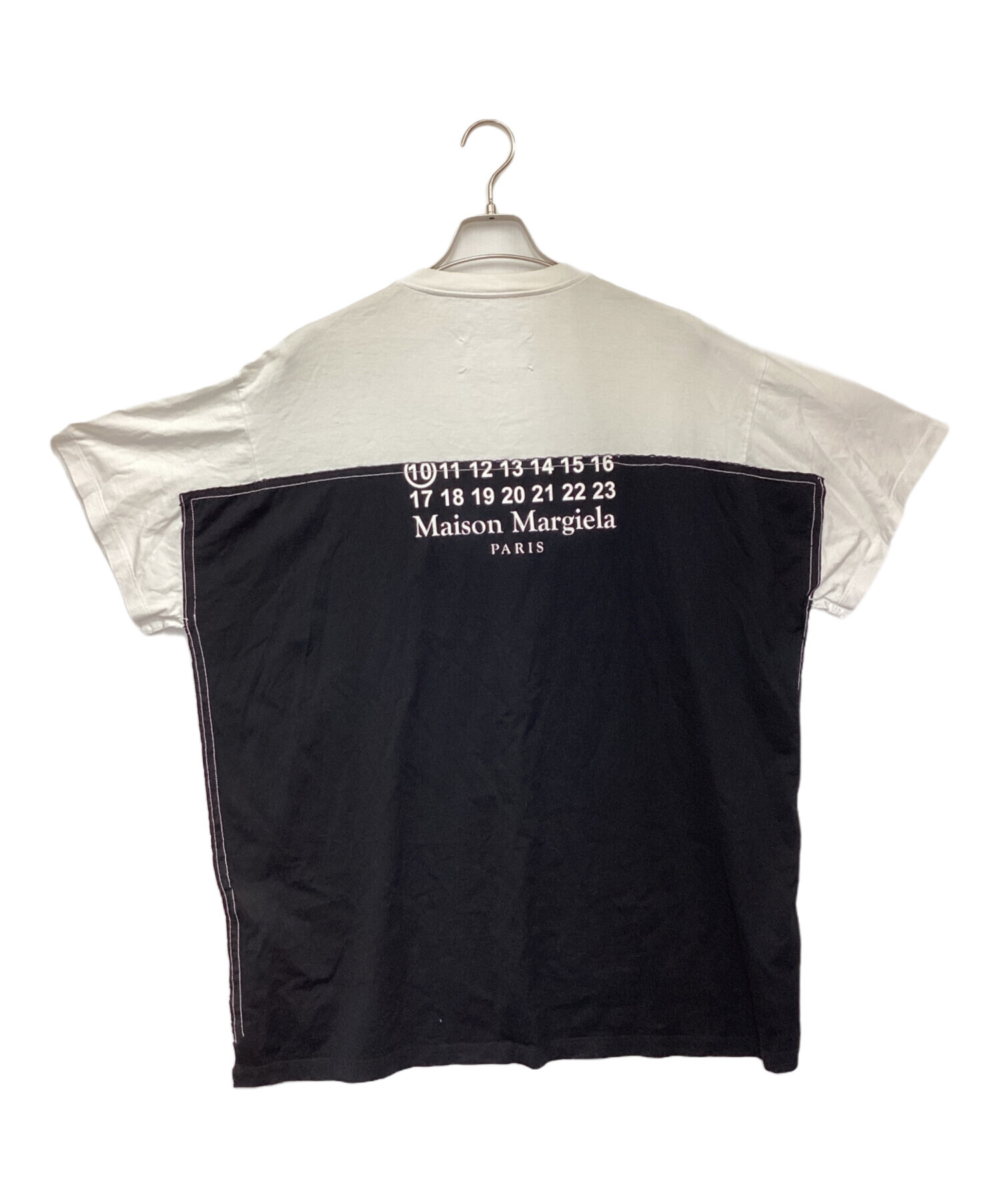 中古・古着通販】Maison Margiela (メゾンマルジェラ) オーバーサイズ スプライス ロゴ Tシャツ ブラック サイズ:46｜ブランド・古着通販  トレファク公式【TREFAC FASHION】スマホサイト