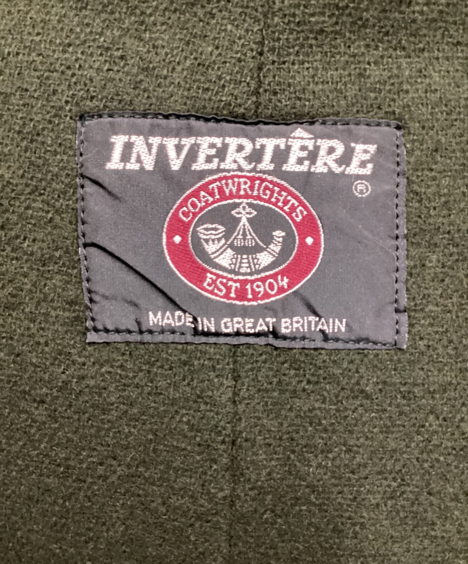 中古・古着通販】INVERTERE (インバーティア) ヘリンボーン ダッフルコート グリーン サイズ:表記無｜ブランド・古着通販  トレファク公式【TREFAC FASHION】スマホサイト