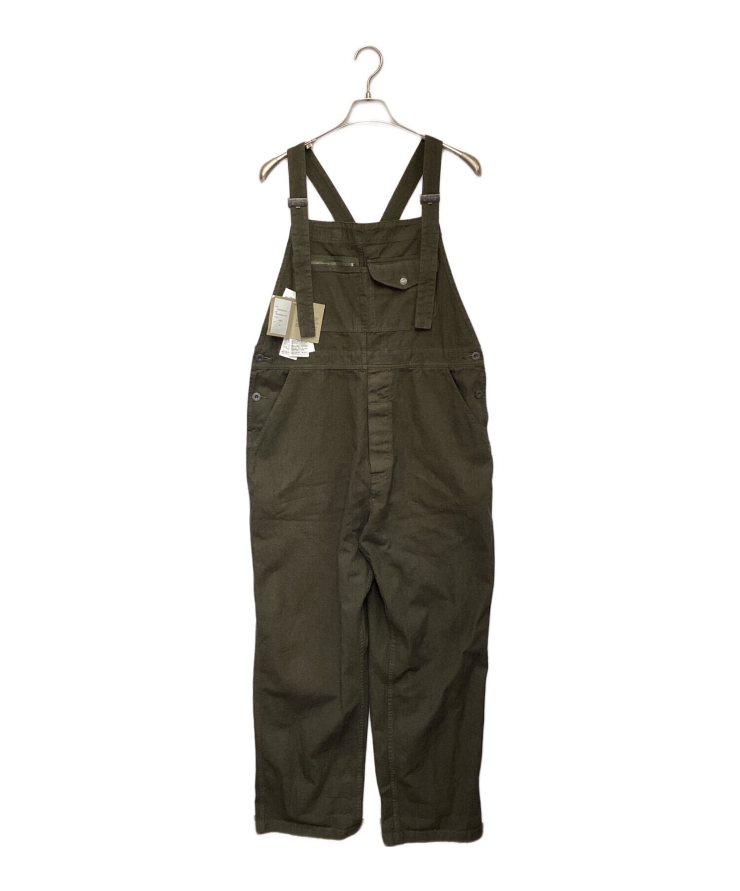 中古・古着通販】NIGEL CABOURN (ナイジェルケーボン) LYBRO DUNGAREE CO BR TW（リブロ ダンガリー コットン  ブロークン ツイル）オーバーオール グリーン サイズ:46｜ブランド・古着通販 トレファク公式【TREFAC FASHION】スマホサイト