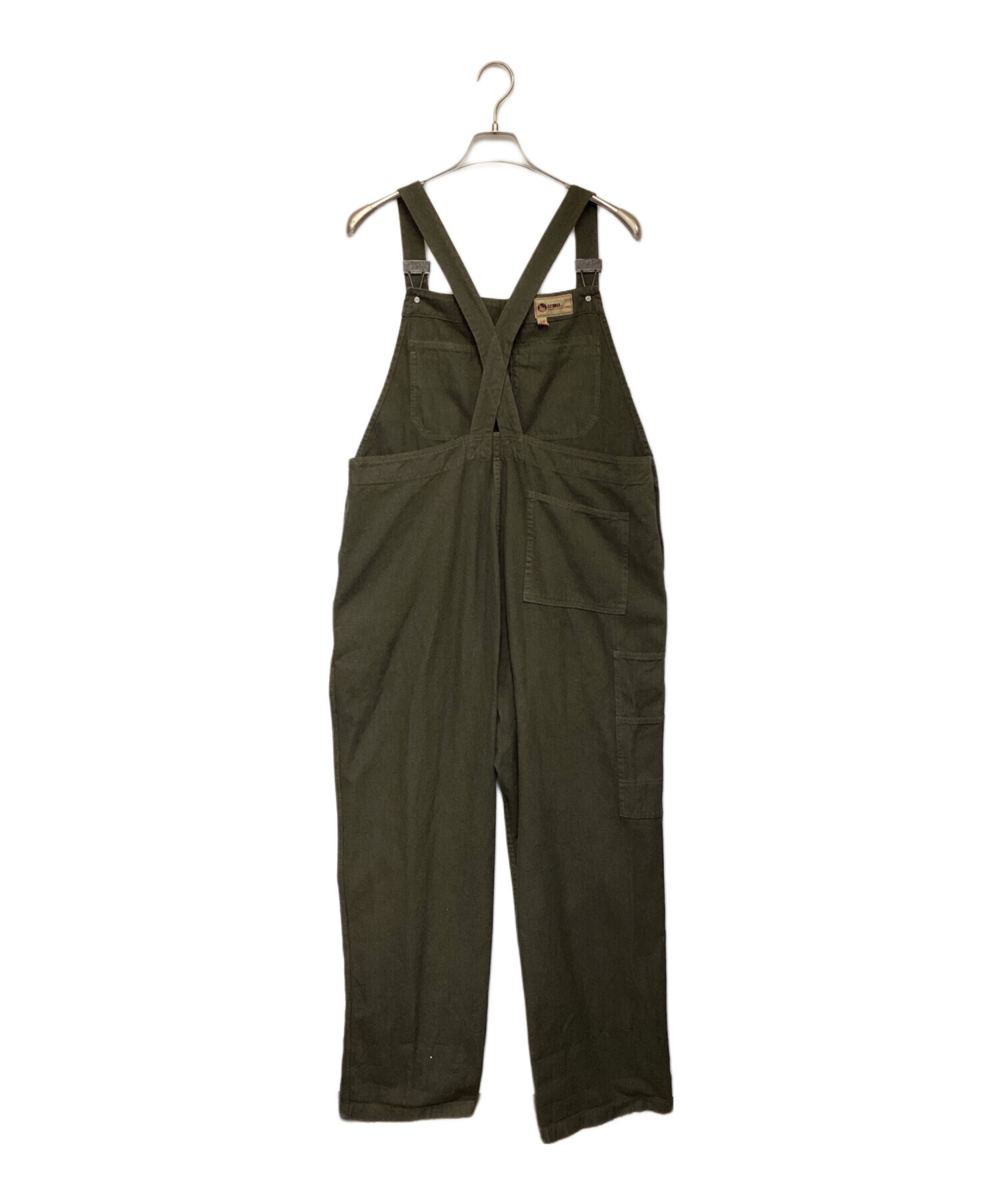 中古・古着通販】NIGEL CABOURN (ナイジェルケーボン) LYBRO DUNGAREE CO BR TW（リブロ ダンガリー コットン  ブロークン ツイル）オーバーオール グリーン サイズ:46｜ブランド・古着通販 トレファク公式【TREFAC FASHION】スマホサイト