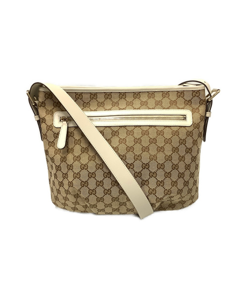 【中古・古着通販】GUCCI (グッチ) ショルダーバッグ ブラウン GG