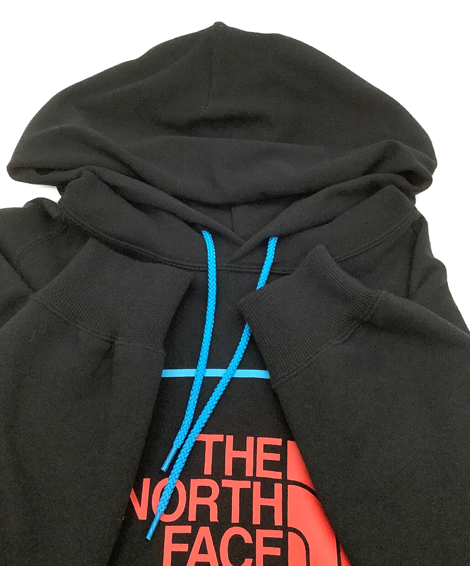 THE NORTH FACE (ザ ノース フェイス) スウェットパーカー ブラック×レッド×スカイブルー サイズ:L 未使用品