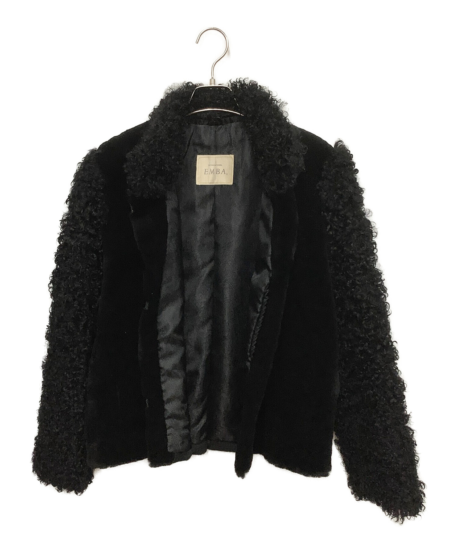 EMBA (エンバ) 毛皮ショートコート ブラック サイズ:記載なし