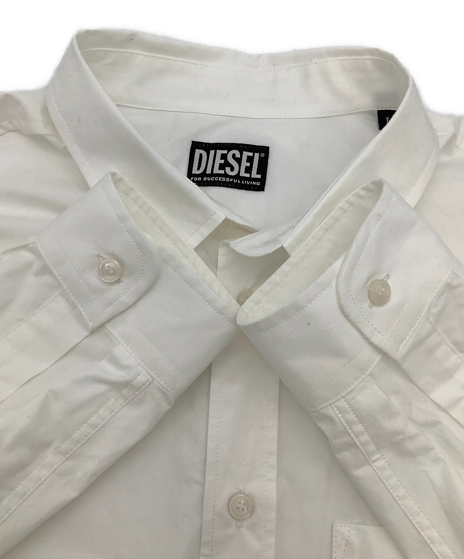 DIESEL (ディーゼル) S-HARRY 長袖シャツ ホワイト サイズ:L