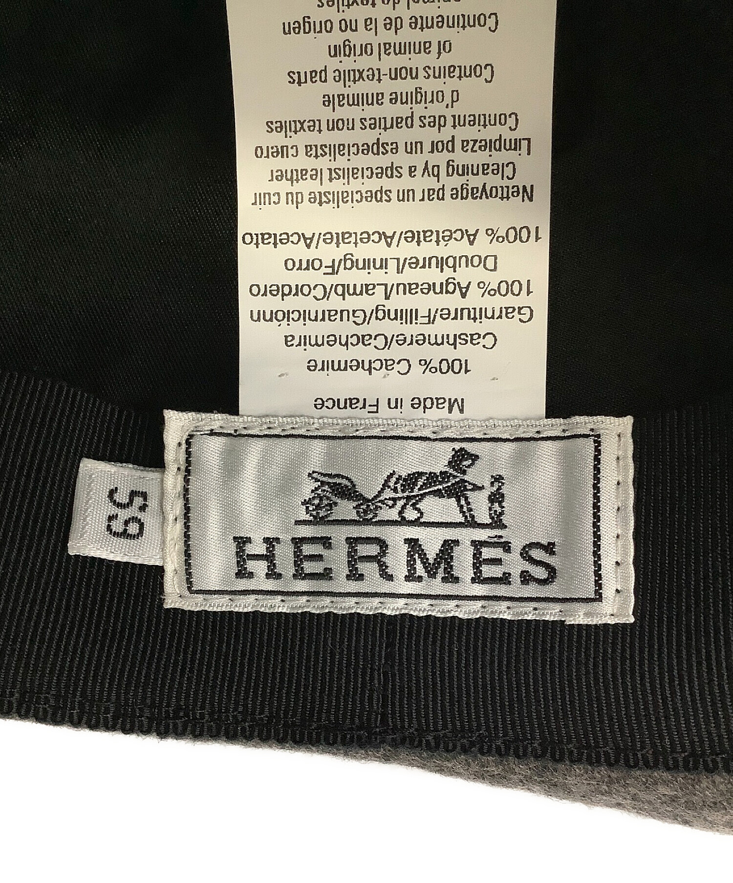 エルメス HERMES カシミア 100% 中折ハット -