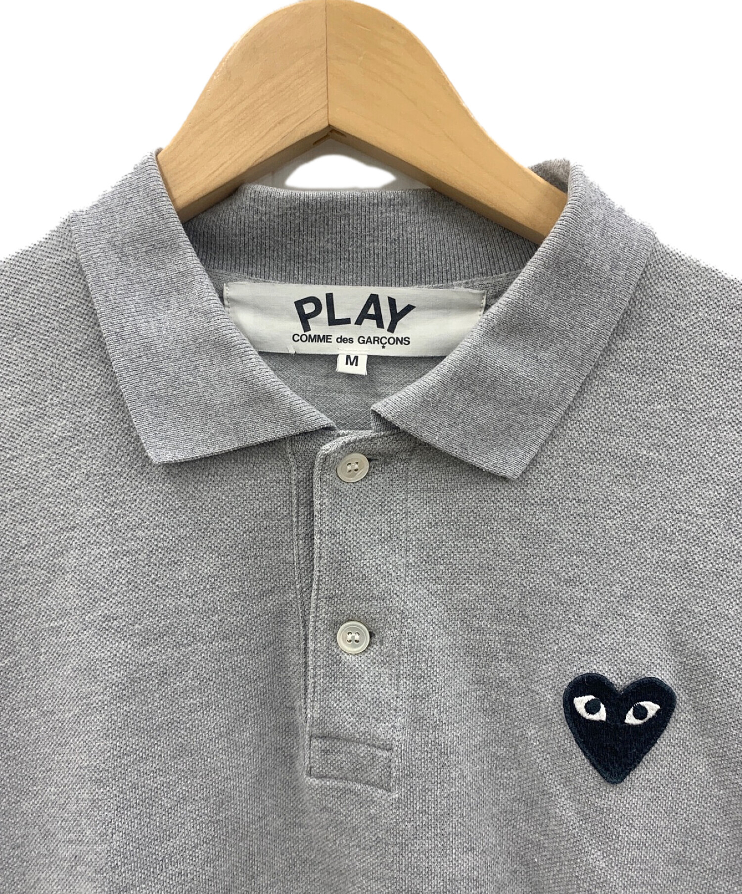 PLAY COMME des GARCONS (プレイ コムデギャルソン) ポロシャツ グレー サイズ:M