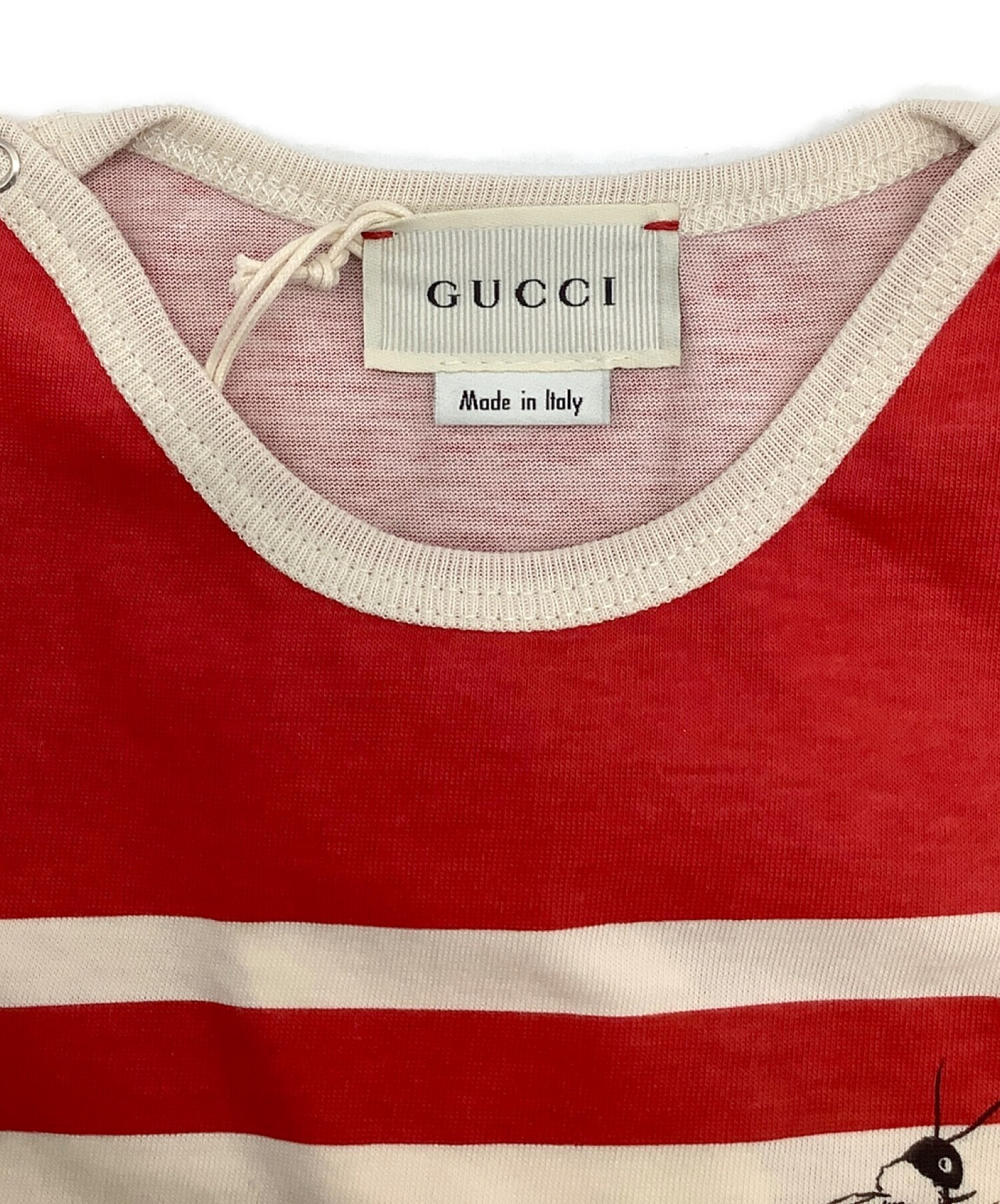 中古・古着通販】GUCCI (グッチ) Tシャツ ホワイ×レッド サイズ:36 未使用品｜ブランド・古着通販 トレファク公式【TREFAC  FASHION】スマホサイト