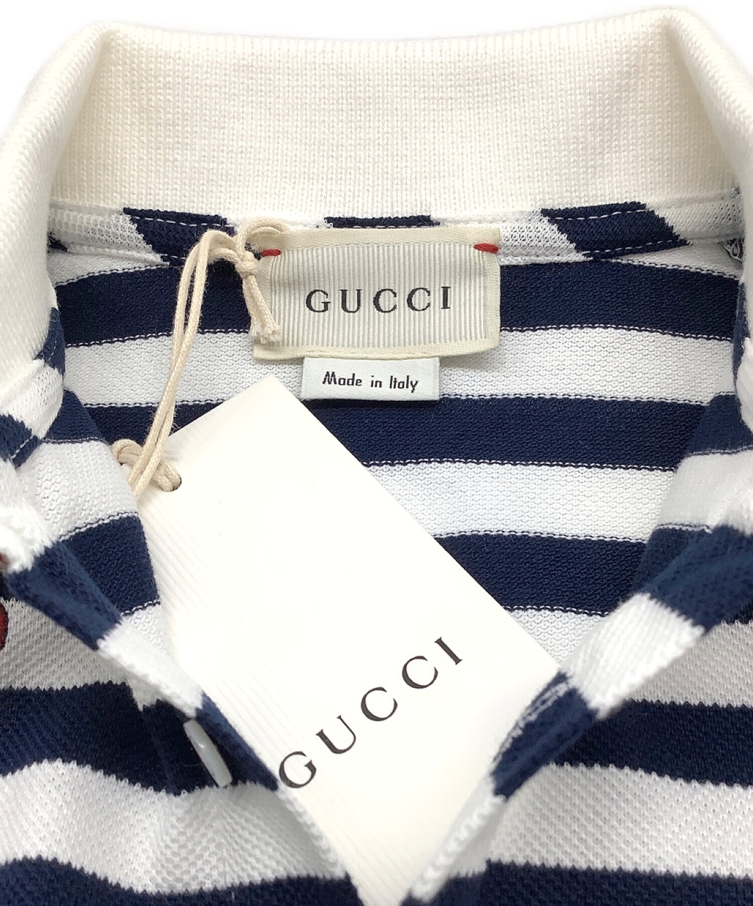 中古・古着通販】GUCCI (グッチ) ポロシャツ ネイビー サイズ:24 未