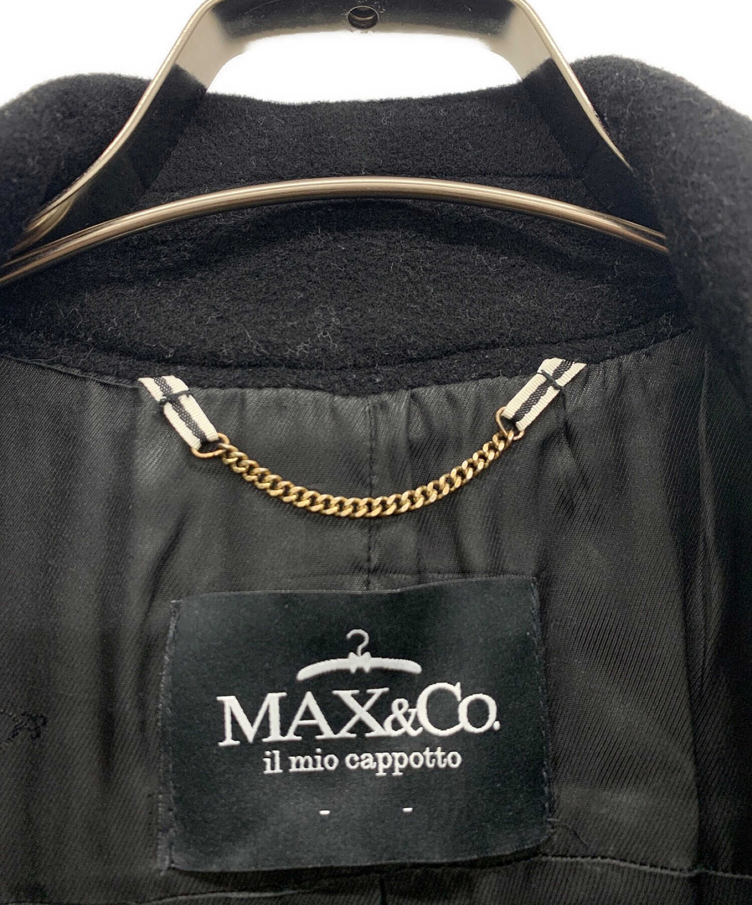 中古・古着通販】MAX&Co. (マックスアンドコー) ウールコート ブラック