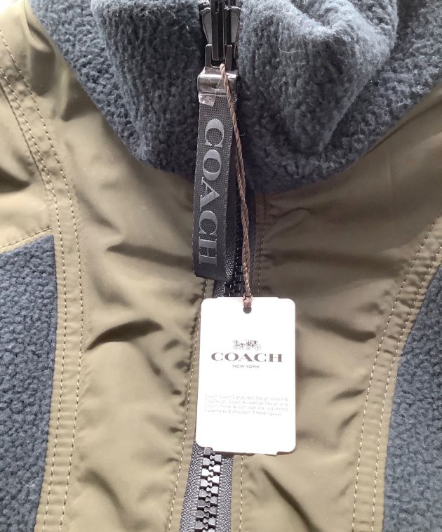 中古・古着通販】COACH (コーチ) POLAR FLEECE JACKET オリーブ サイズ