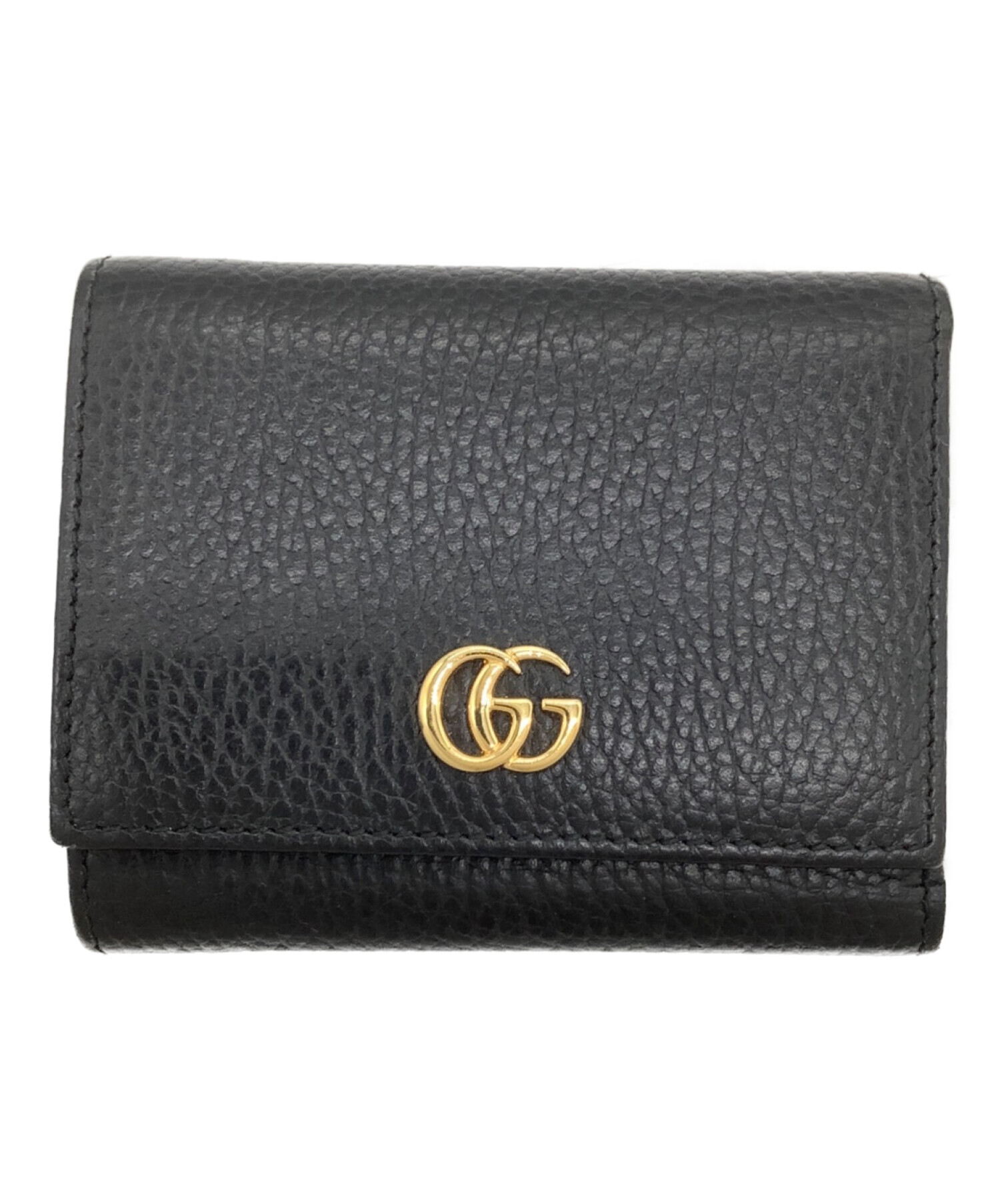 中古・古着通販】GUCCI (グッチ) 3つ折り財布 ブラック｜ブランド