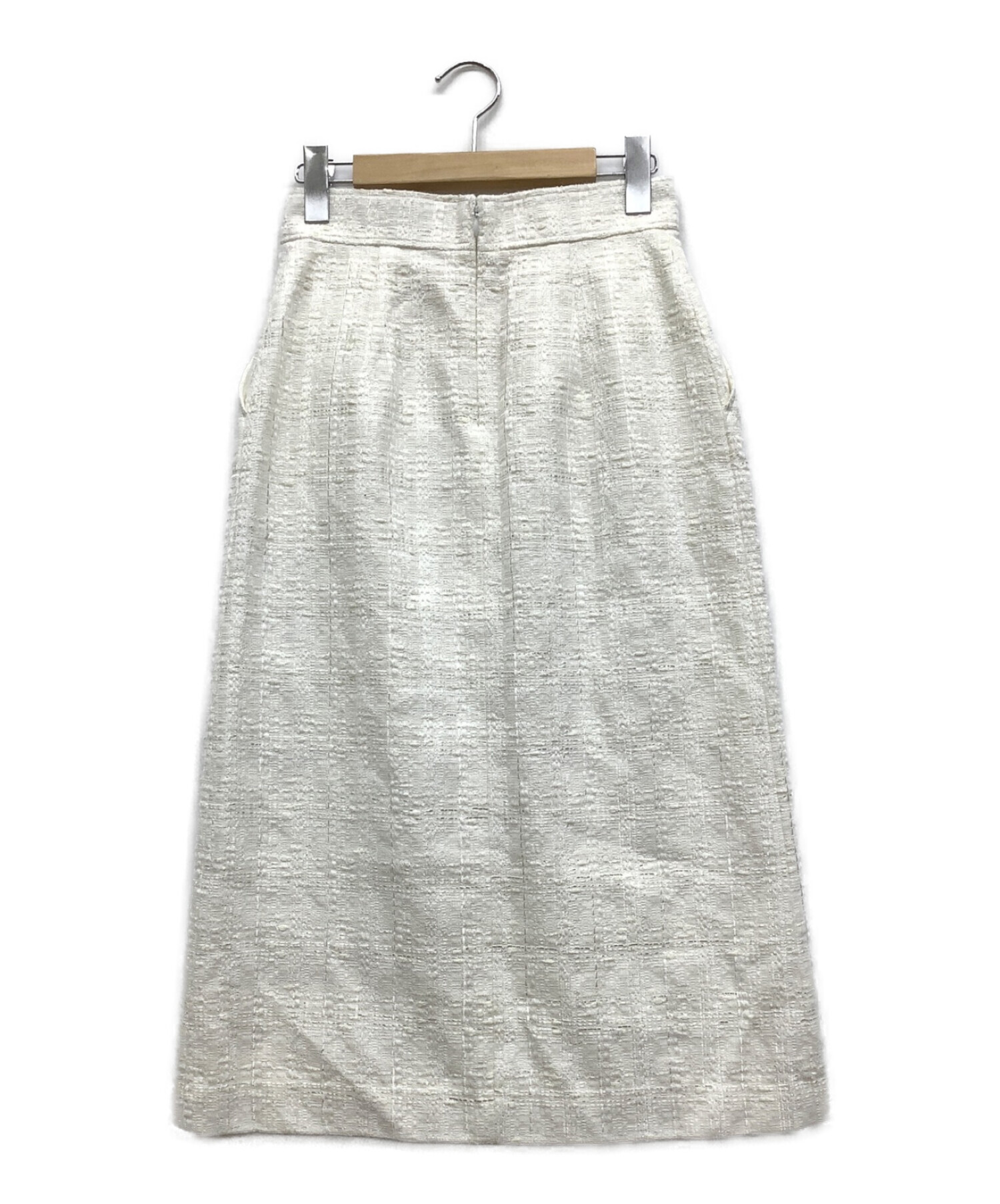 ANAYI (アナイ) ツイードスカート ホワイト サイズ:36 未使用品