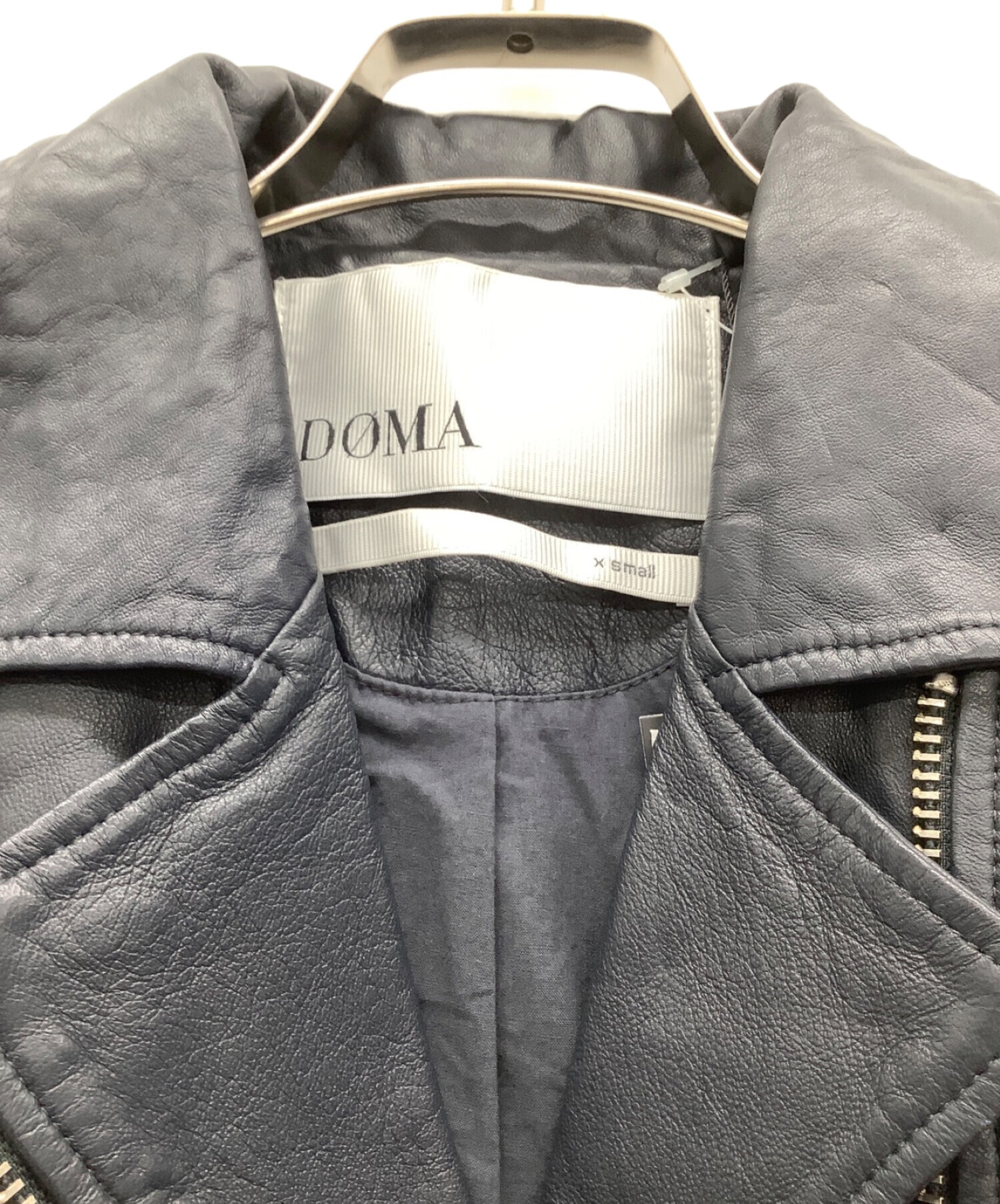DOMA (ドマ) ダブルライダースジャケット ネイビー サイズ:XS