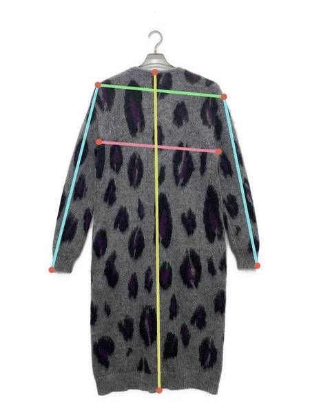 【中古・古着通販】Needles (ニードルズ) Mohair Long Cardigan - Leopard(モヘアロングカーディガン-レオパード）  グレー×パープル サイズ:S｜ブランド・古着通販 トレファク公式【TREFAC FASHION】スマホサイト