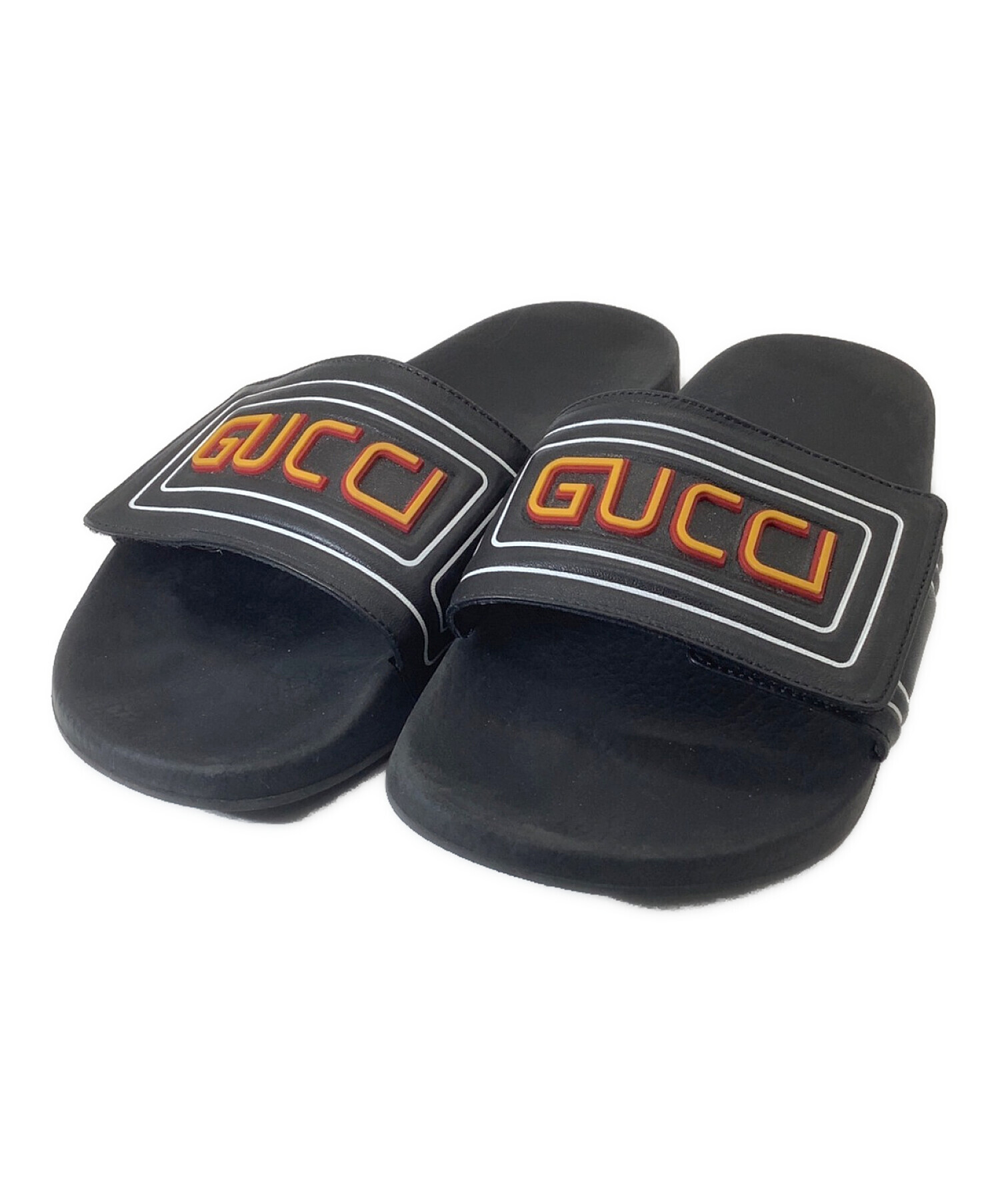 中古・古着通販】GUCCI (グッチ) ラバーサンダル ブラック サイズ:8