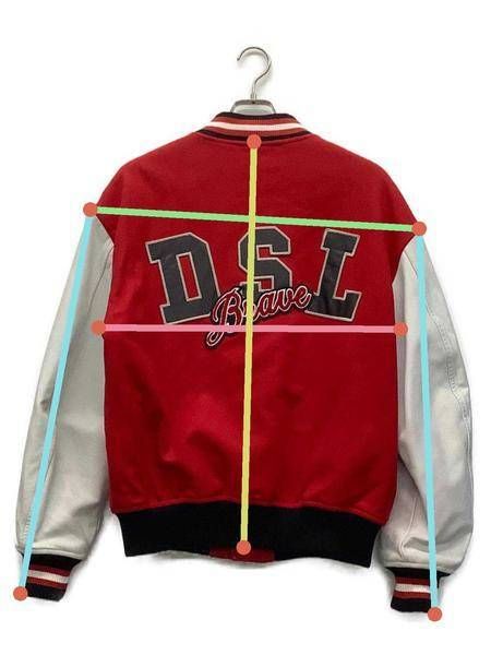 中古・古着通販】DIESEL (ディーゼル) スタジャン ホワイト×レッド 