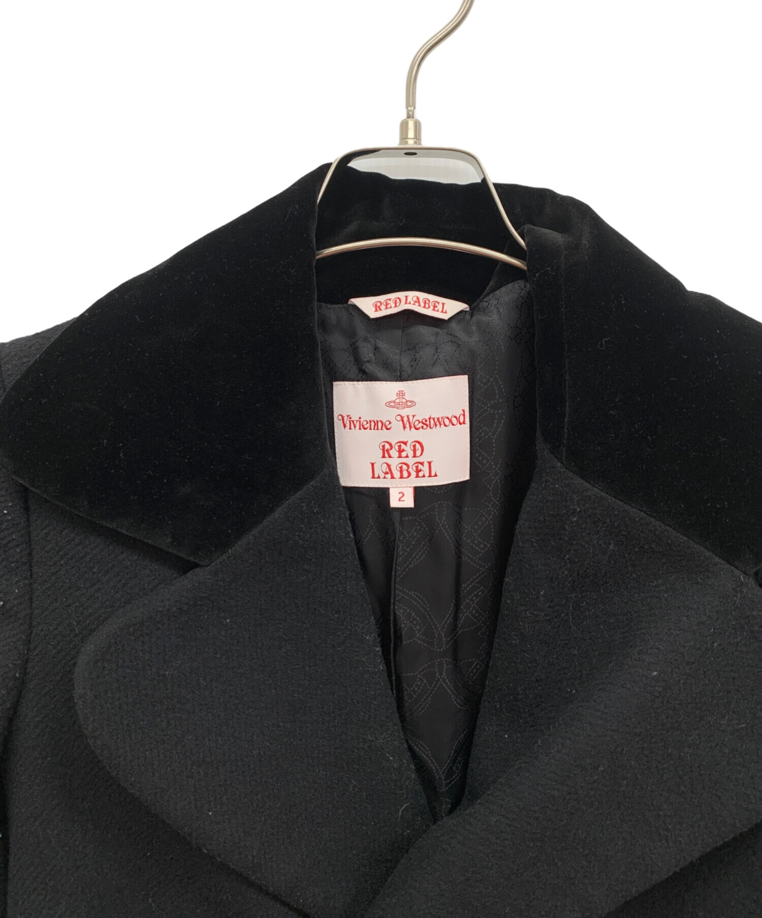 中古・古着通販】Vivienne Westwood RED LABEL (ヴィヴィアンウエストウッドレッドレーベル) チェスターコート ブラック  サイズ:2｜ブランド・古着通販 トレファク公式【TREFAC FASHION】スマホサイト